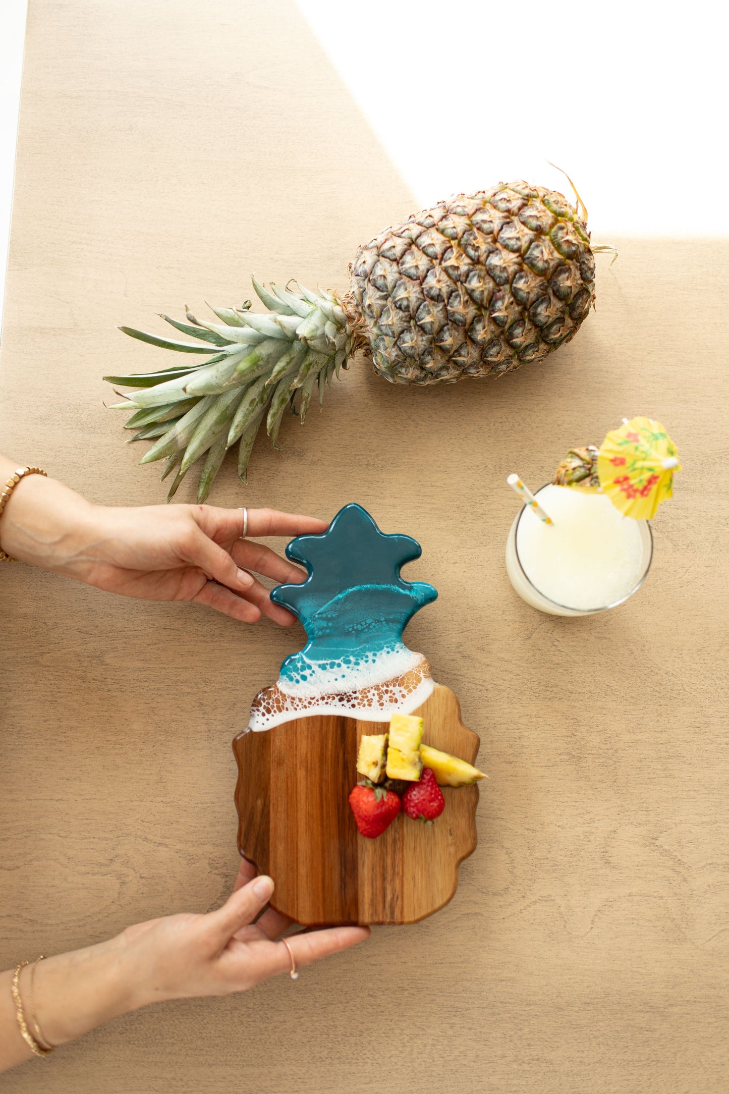 NEW!!! Pineapple Charcuterie Board and Ceramic Tray