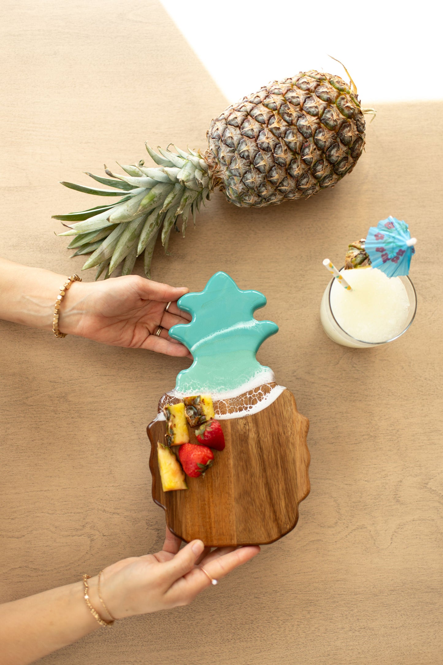 NEW!!! Pineapple Charcuterie Board and Ceramic Tray