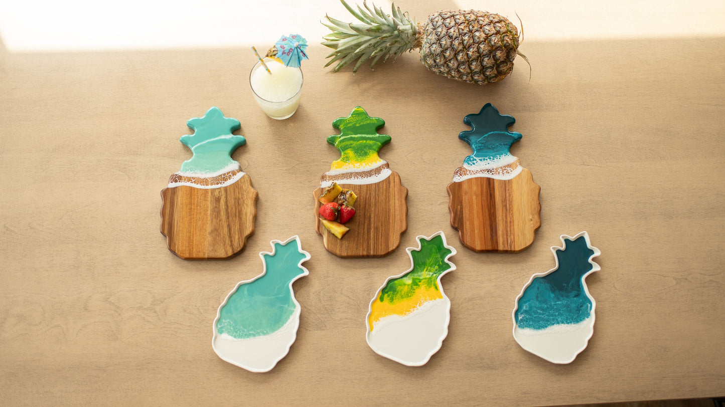 NEW!!! Pineapple Charcuterie Board and Ceramic Tray