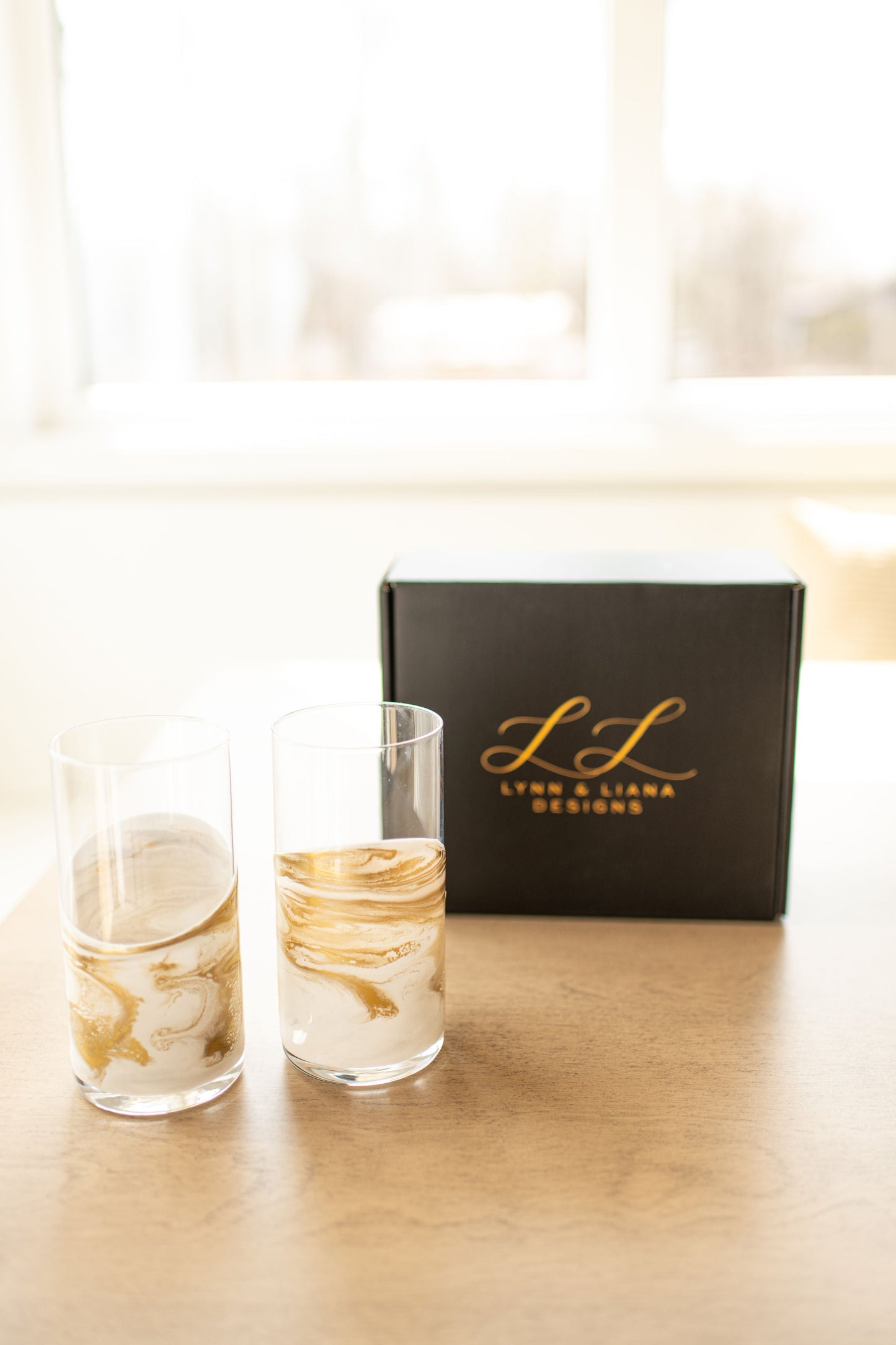 NEW!!! Resin Accented Highball Glasses - AVAILABLE TO SHIP JUNE 30