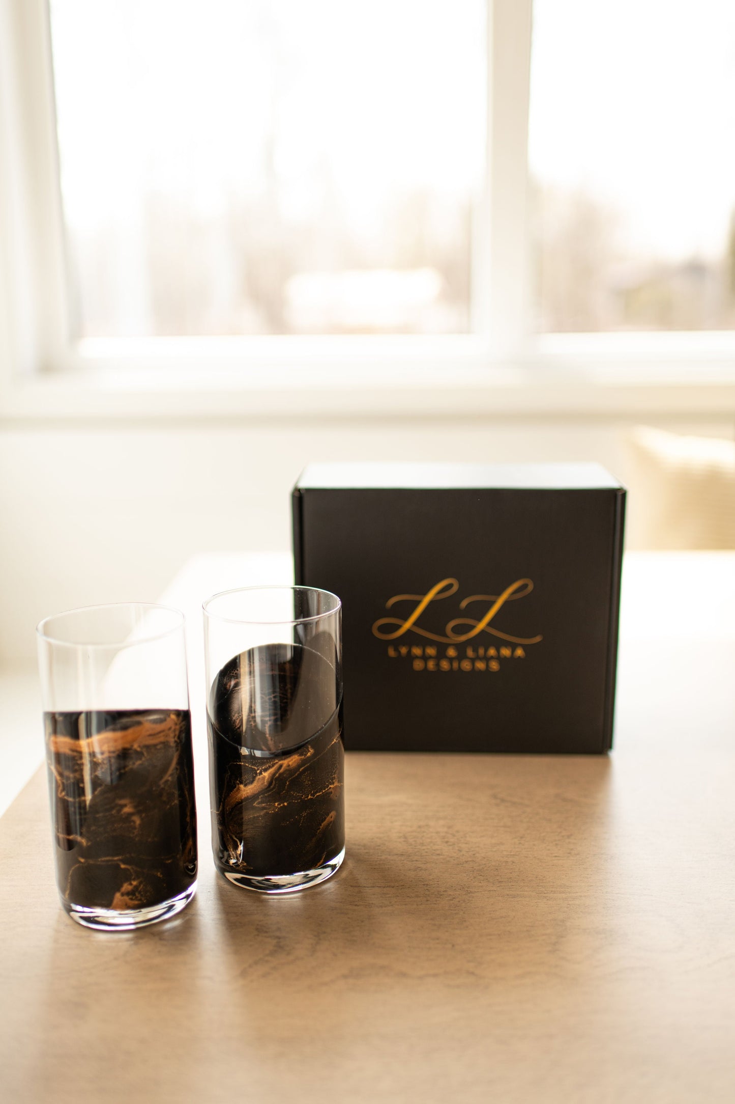 NEW!!! Resin Accented Highball Glasses - AVAILABLE TO SHIP JUNE 30