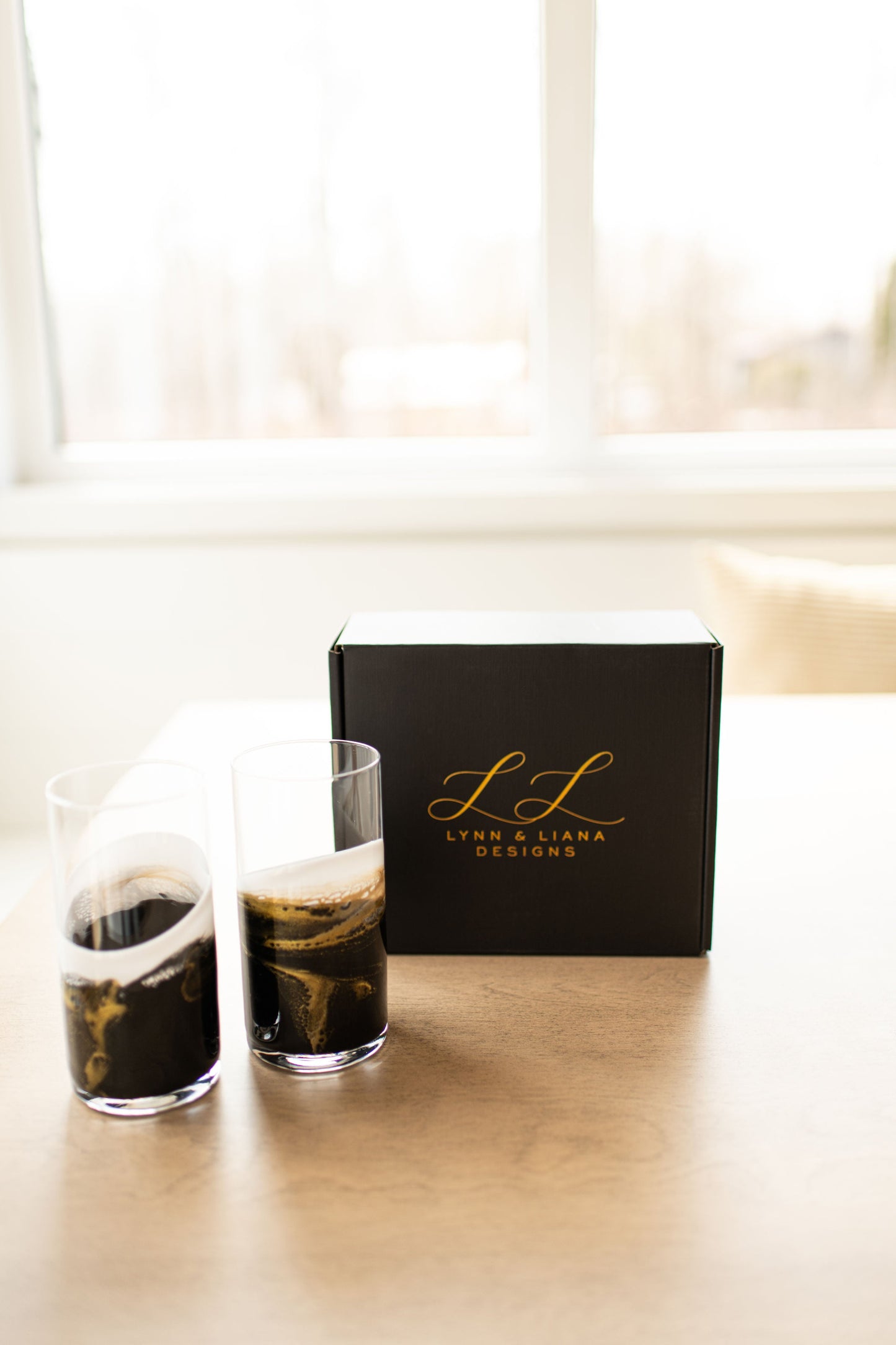 NEW!!! Resin Accented Highball Glasses - AVAILABLE TO SHIP JUNE 30