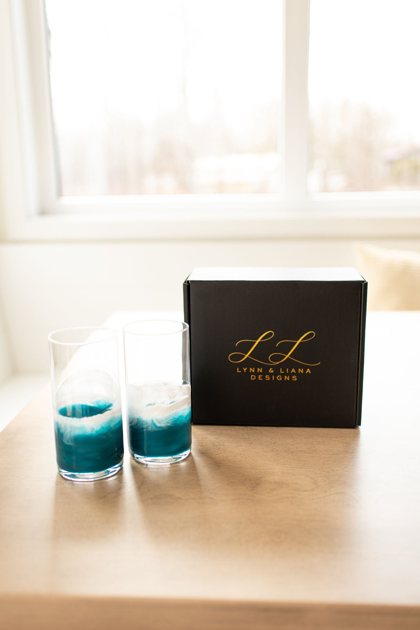 NEW!!! Resin Accented Highball Glasses - AVAILABLE TO SHIP JUNE 30