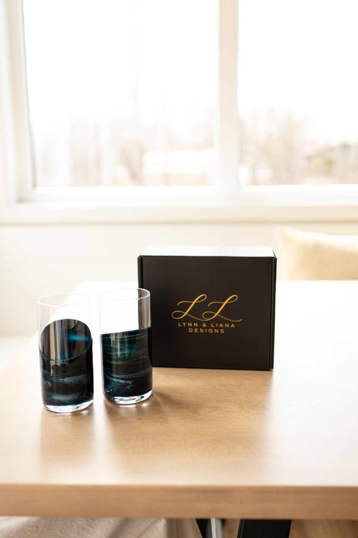 NEW!!! Resin Accented Highball Glasses - AVAILABLE TO SHIP JUNE 30