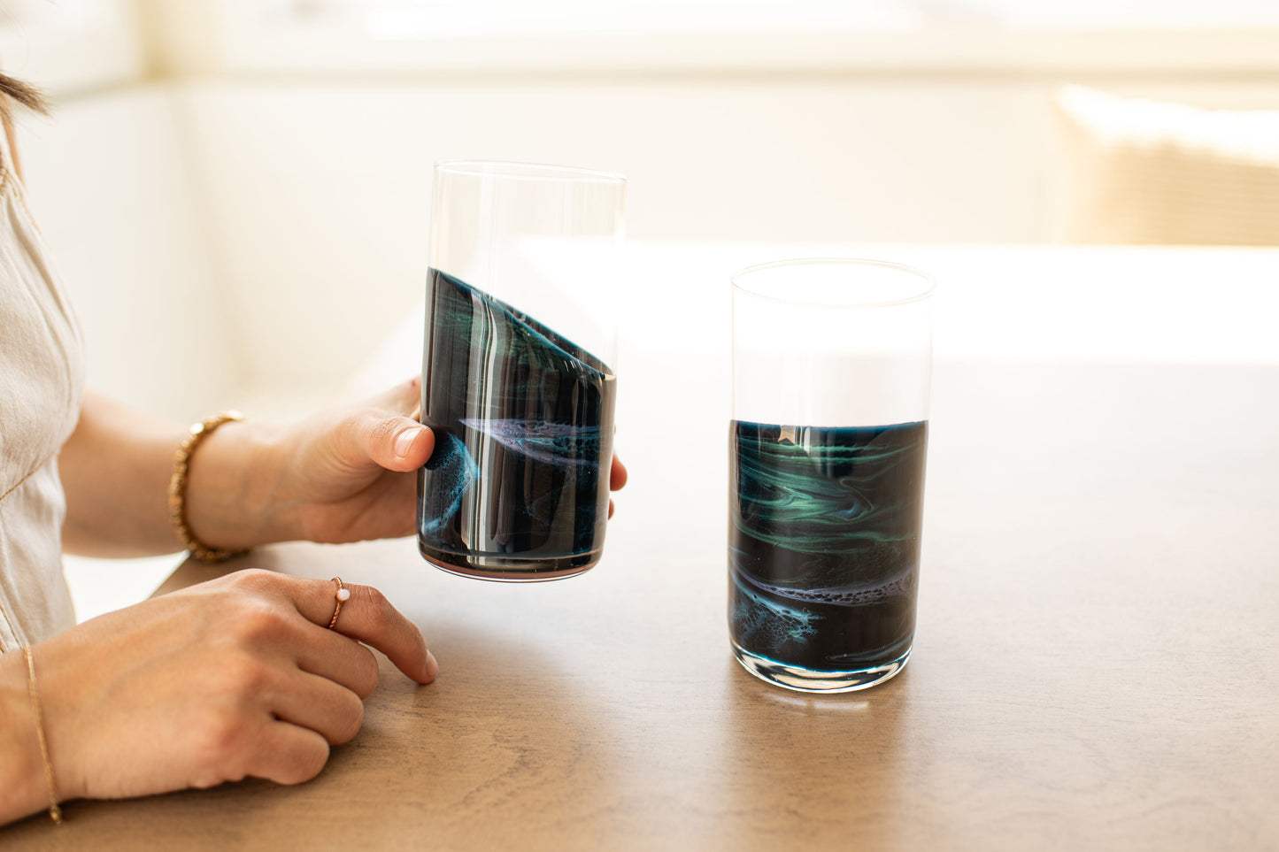 NEW!!! Resin Accented Highball Glasses - AVAILABLE TO SHIP JUNE 30