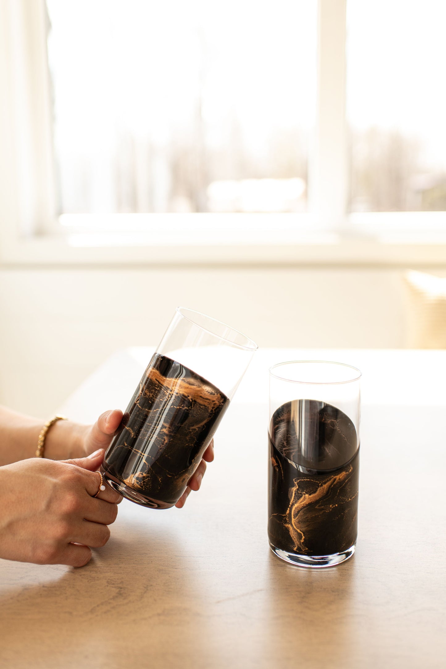 NEW!!! Resin Accented Highball Glasses - AVAILABLE TO SHIP JUNE 30