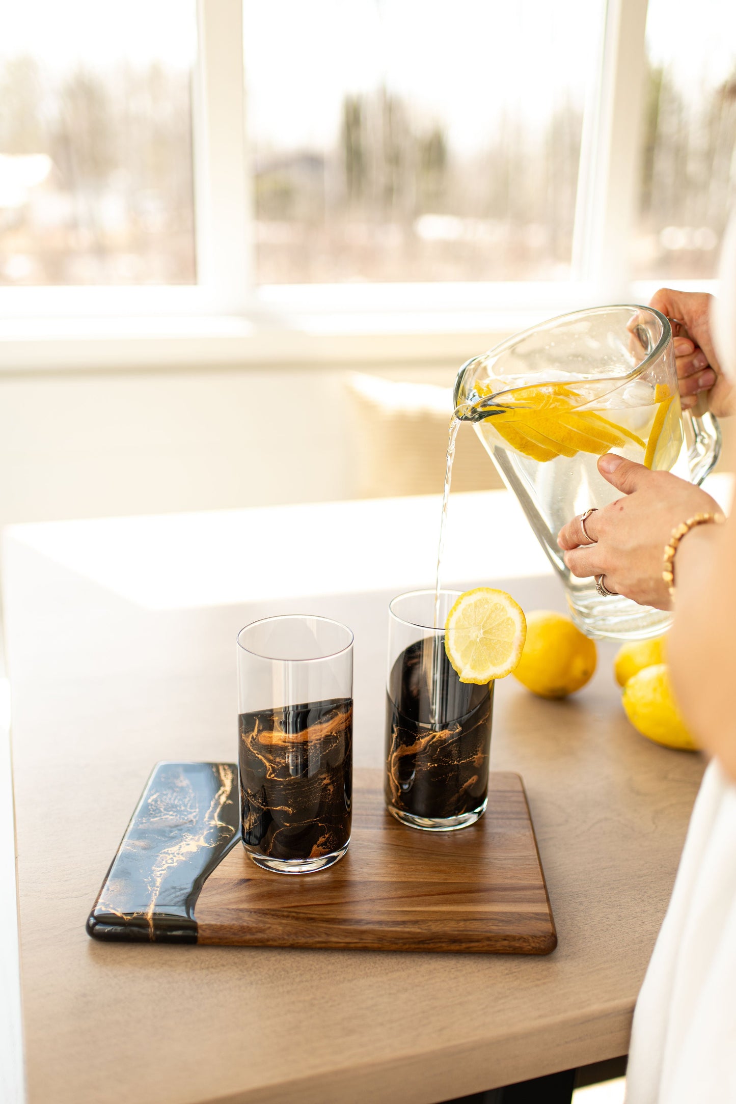 NEW!!! Resin Accented Highball Glasses - AVAILABLE TO SHIP JUNE 30