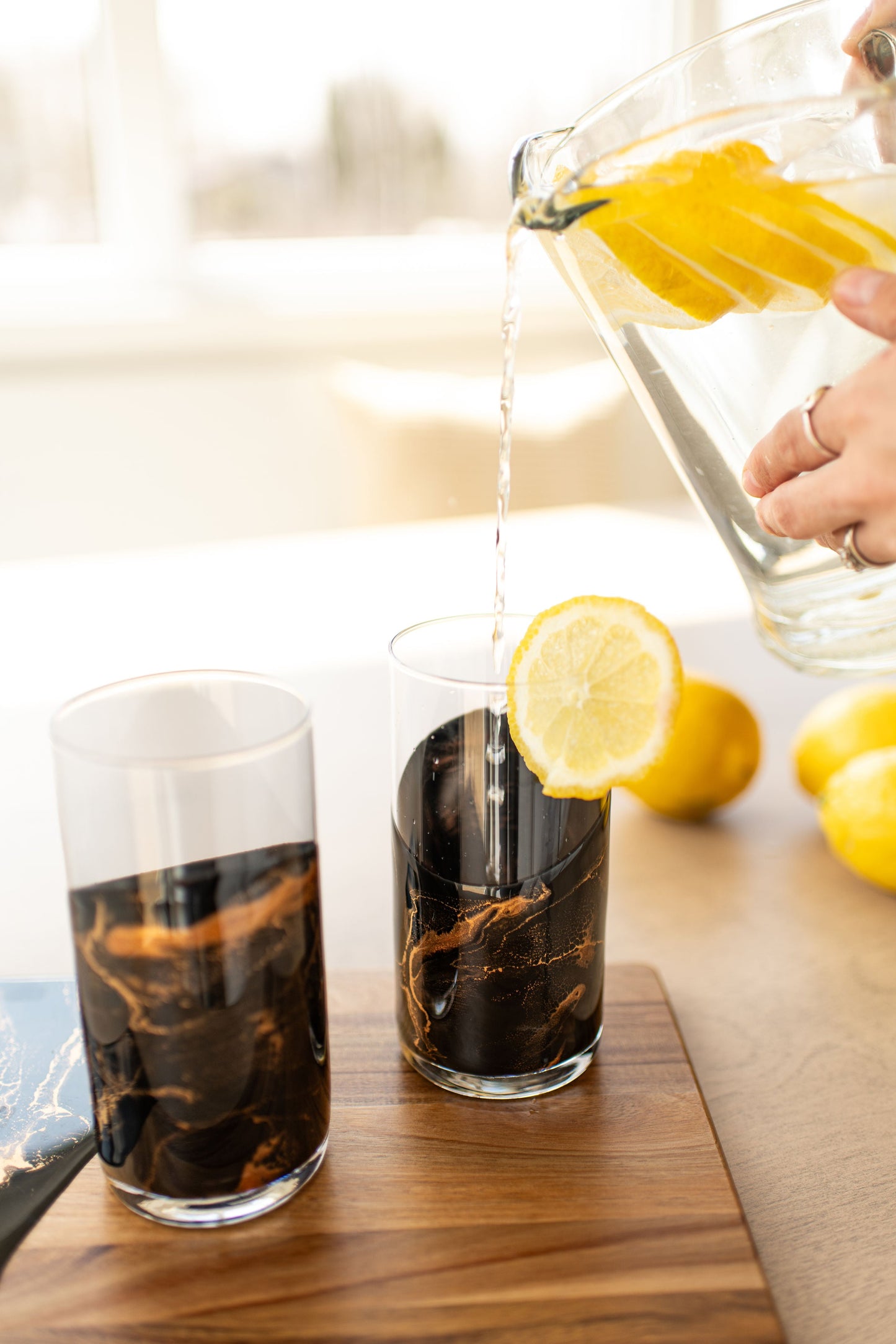 NEW!!! Resin Accented Highball Glasses - AVAILABLE TO SHIP JUNE 30
