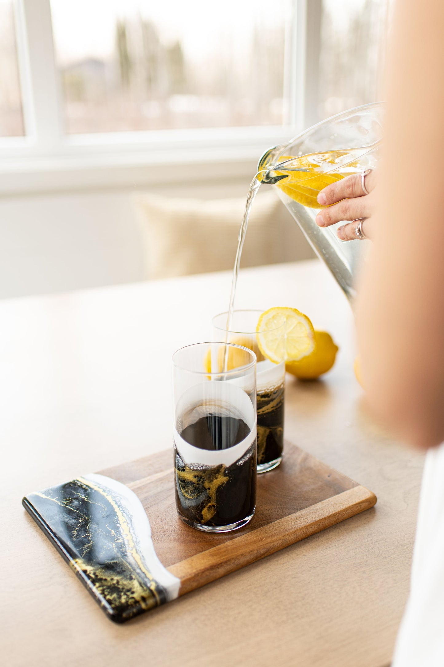 NEW!!! Resin Accented Highball Glasses - AVAILABLE TO SHIP JUNE 30