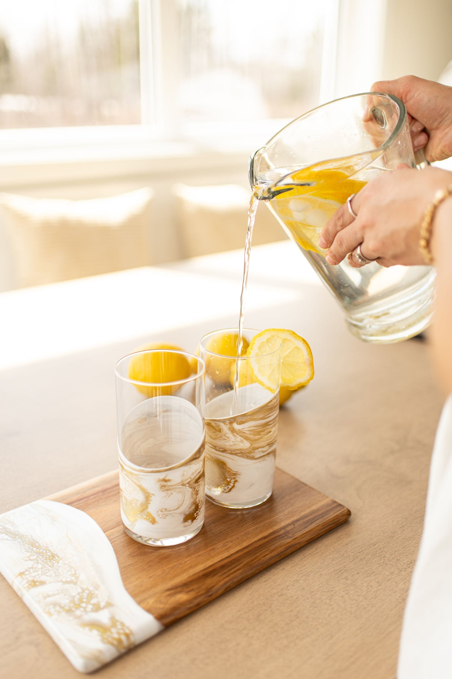 NEW!!! Resin Accented Highball Glasses - AVAILABLE TO SHIP JUNE 30