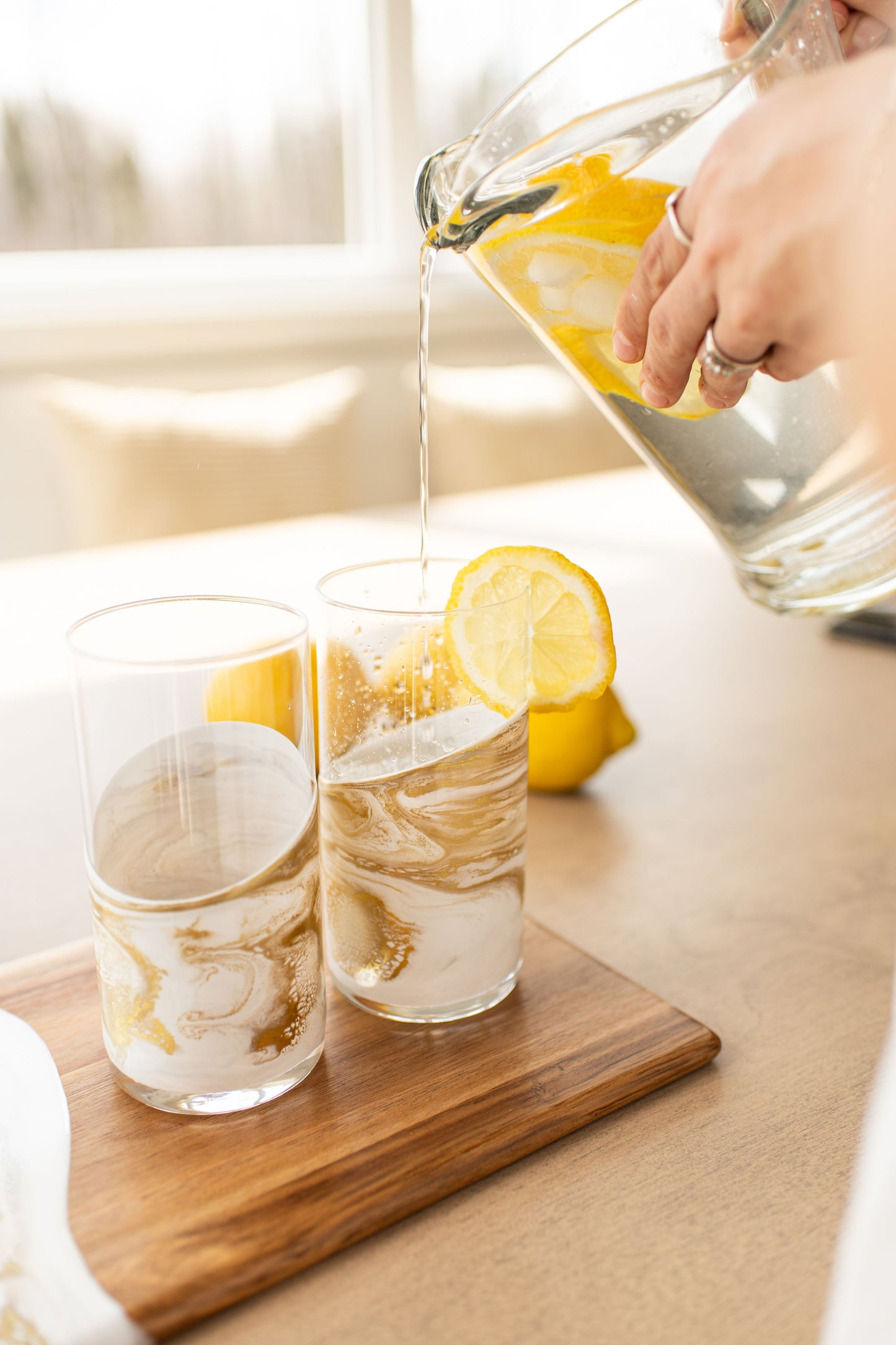 NEW!!! Resin Accented Highball Glasses - AVAILABLE TO SHIP JUNE 30