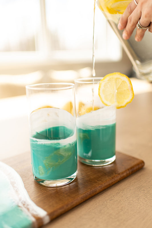 NEW!!! Resin Accented Highball Glasses - AVAILABLE TO SHIP JUNE 30
