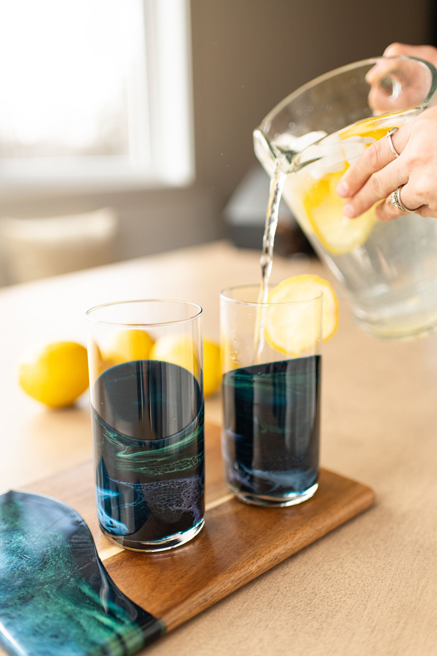 NEW!!! Resin Accented Highball Glasses - AVAILABLE TO SHIP JUNE 30