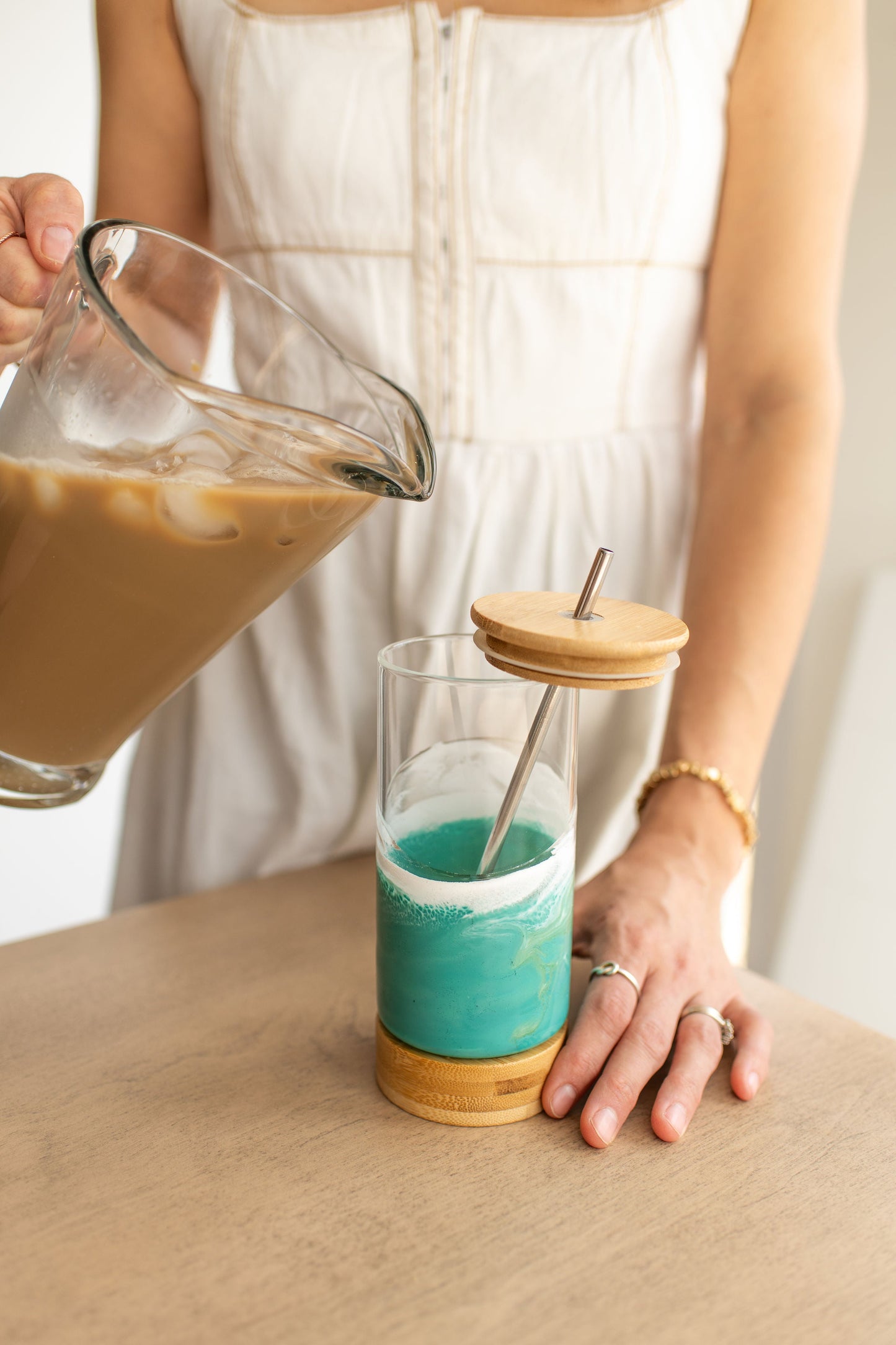 NEW!!! Resin Accented Glass Tumblers