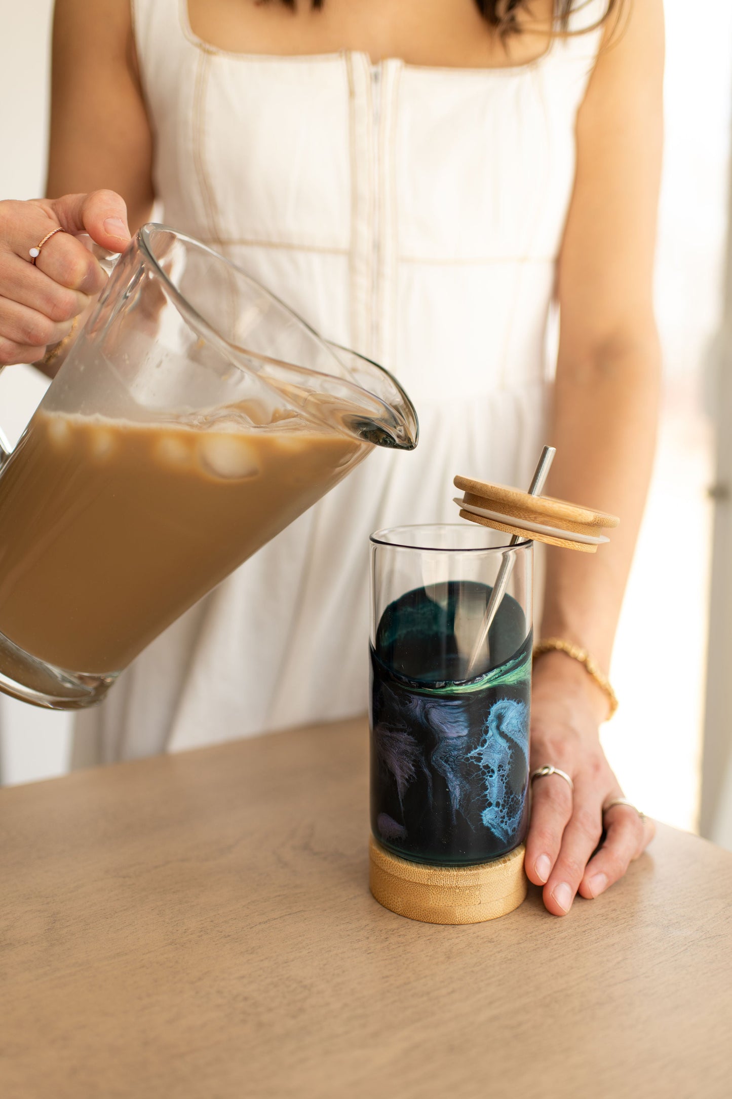 NEW!!! Resin Accented Glass Tumblers