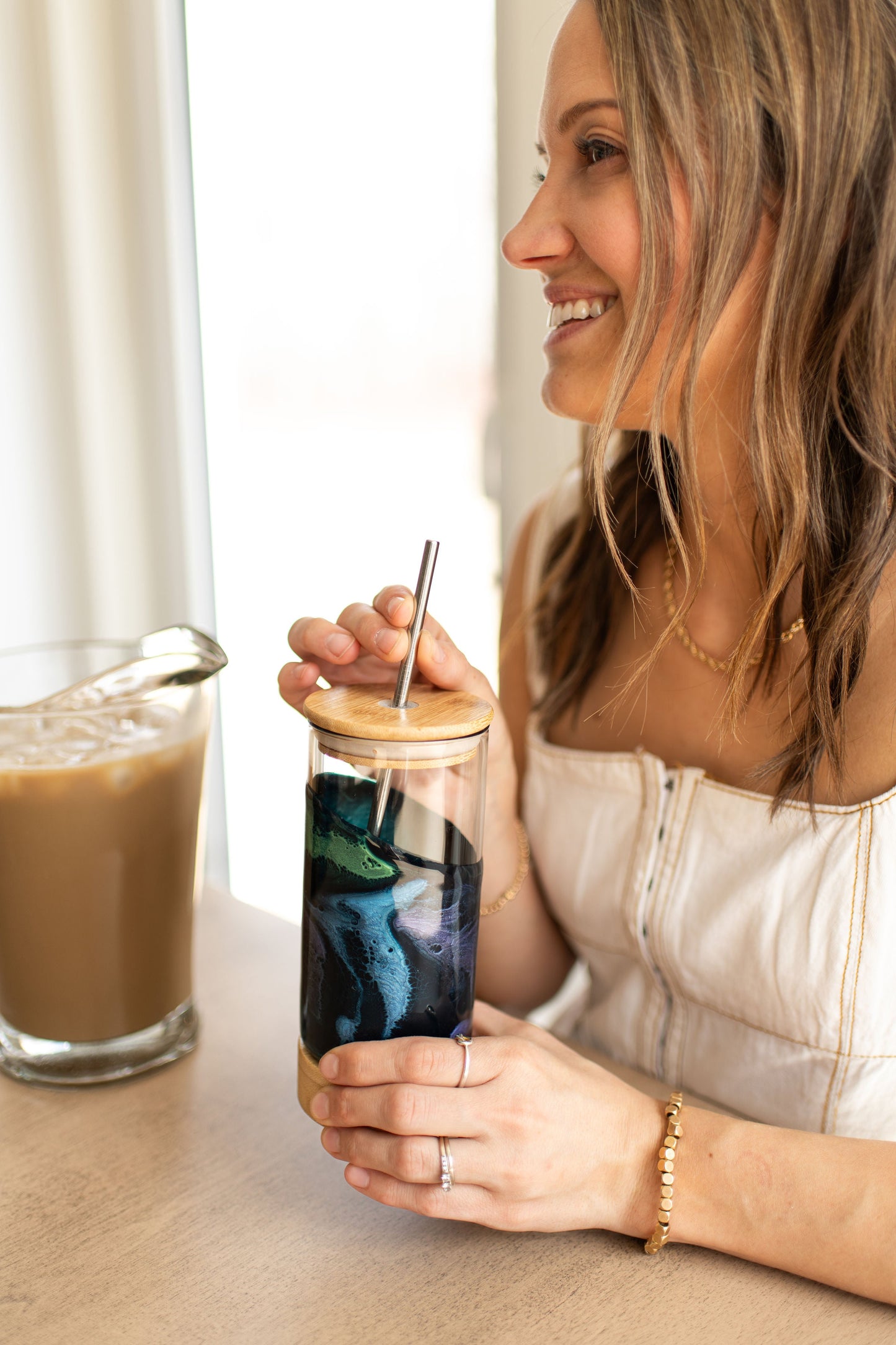 NEW!!! Resin Accented Glass Tumblers