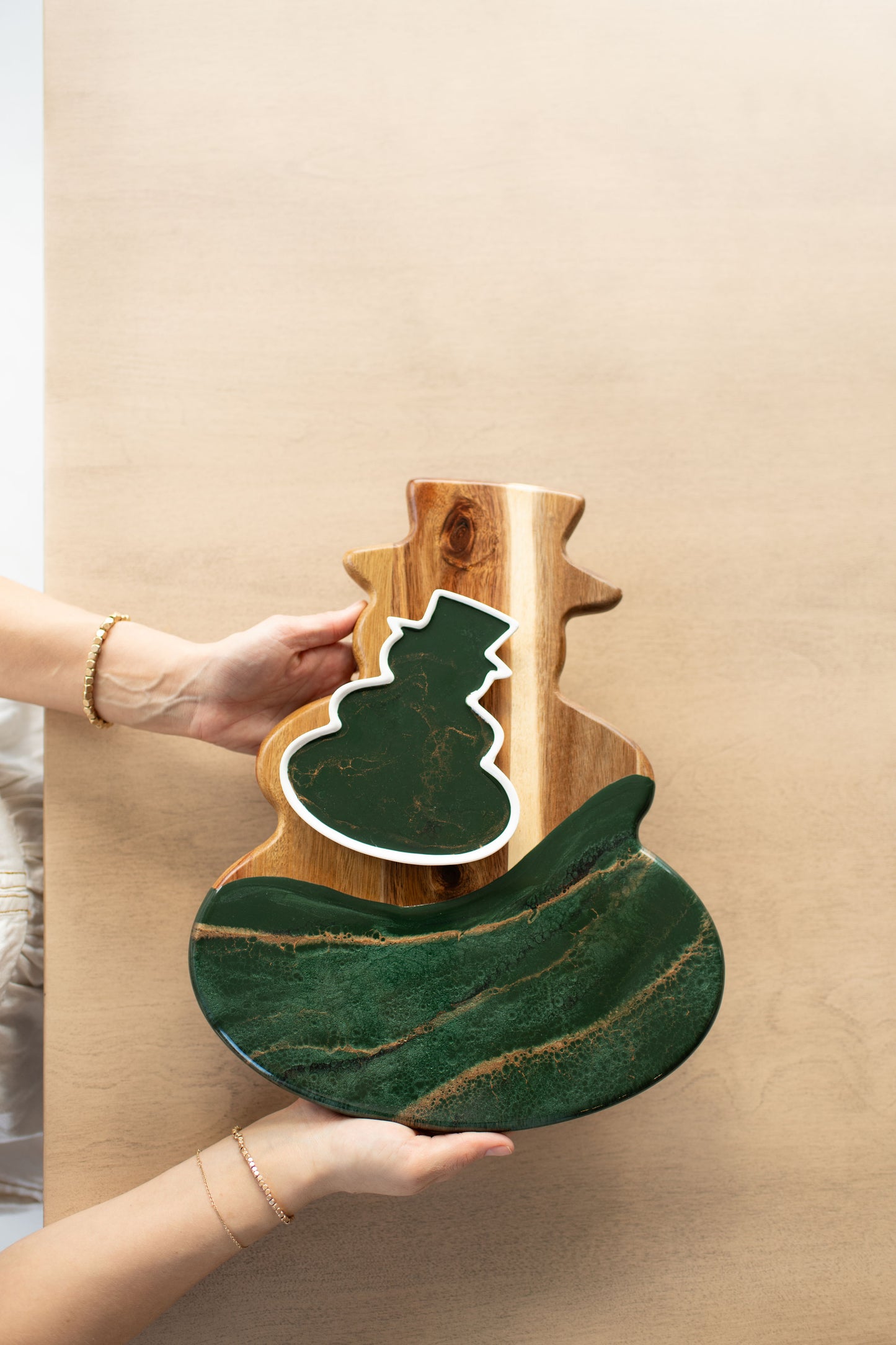 NEW!!! Snowman Charcuterie Board and Ceramic Tray