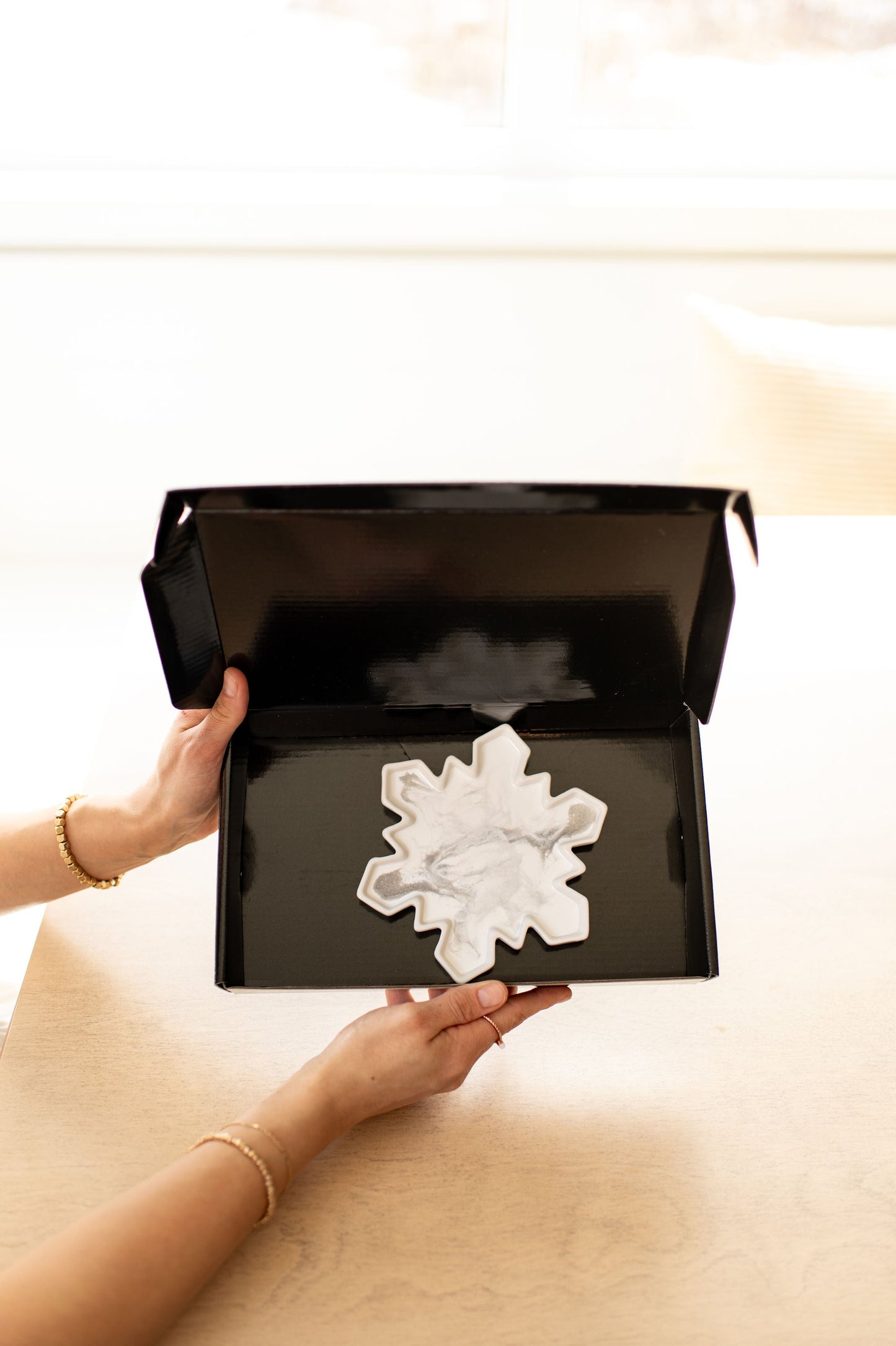 NEW!!! Snowflake Charcuterie Board and Ceramic Tray