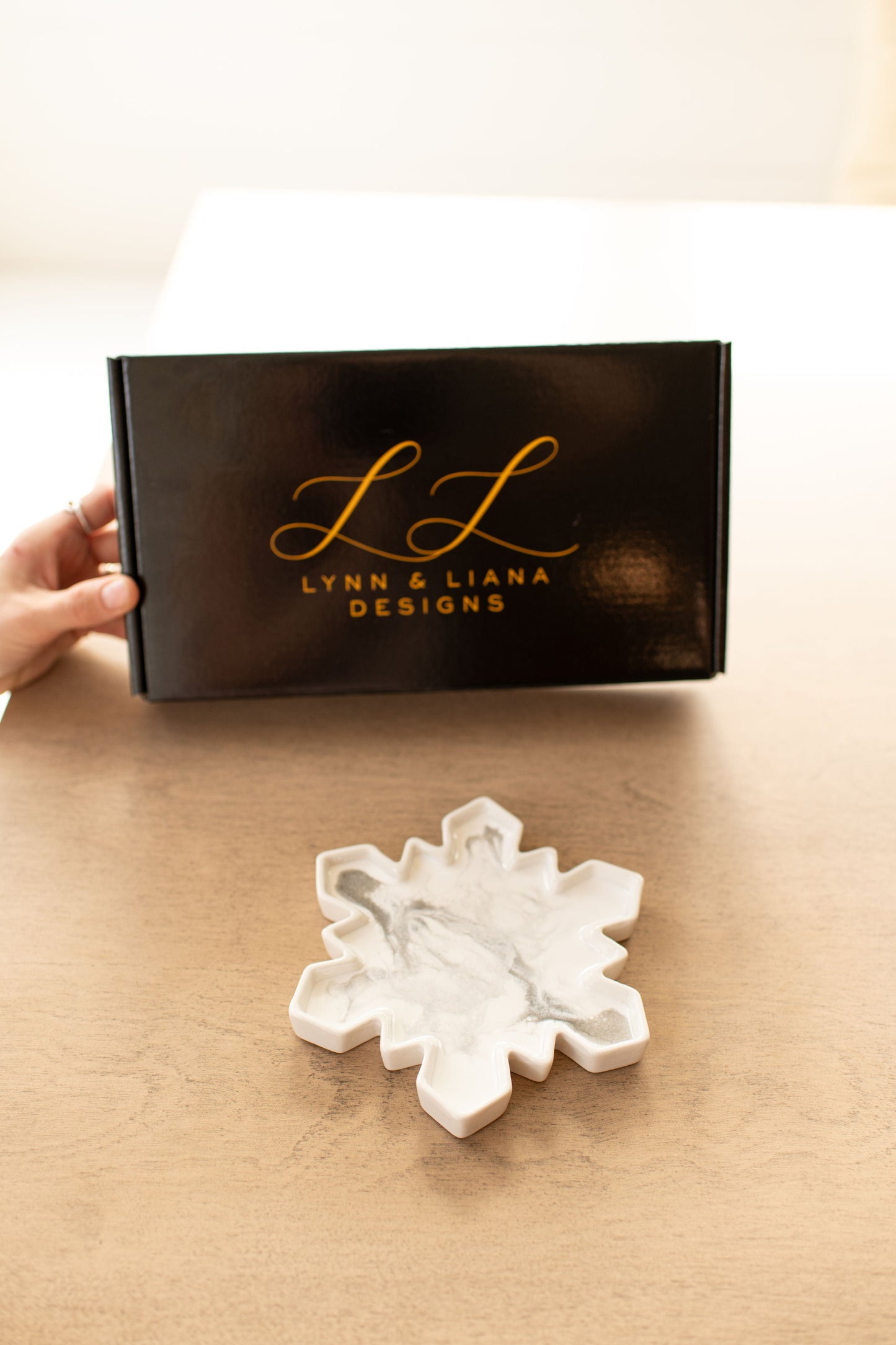 NEW!!! Snowflake Charcuterie Board and Ceramic Tray