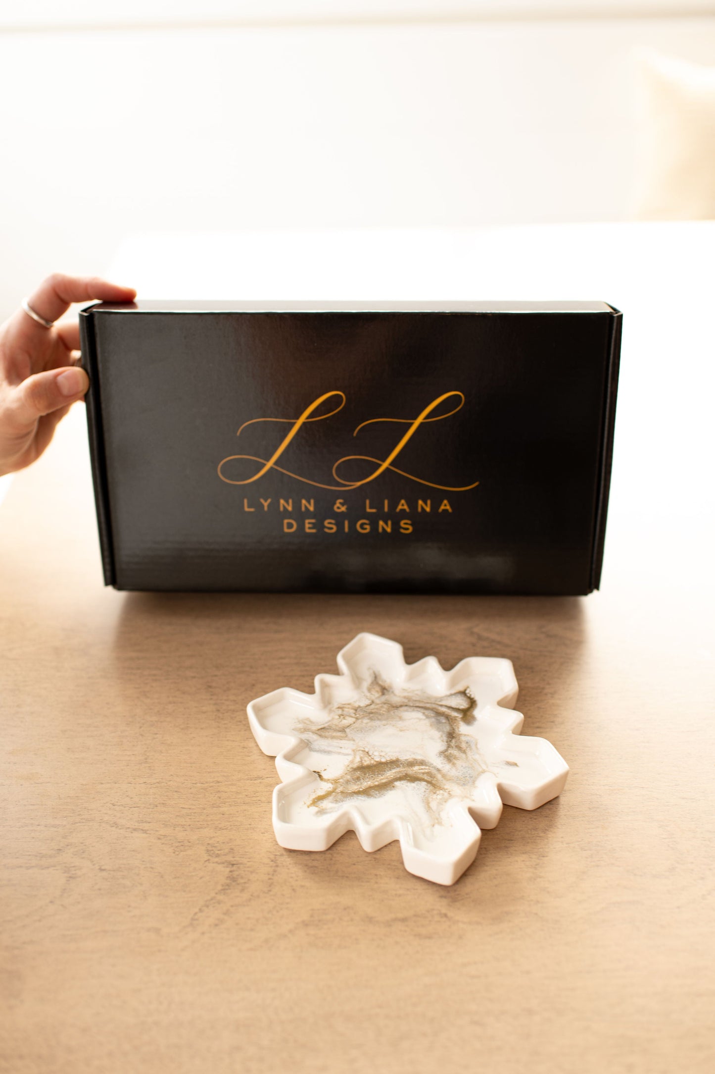 NEW!!! Snowflake Charcuterie Board and Ceramic Tray
