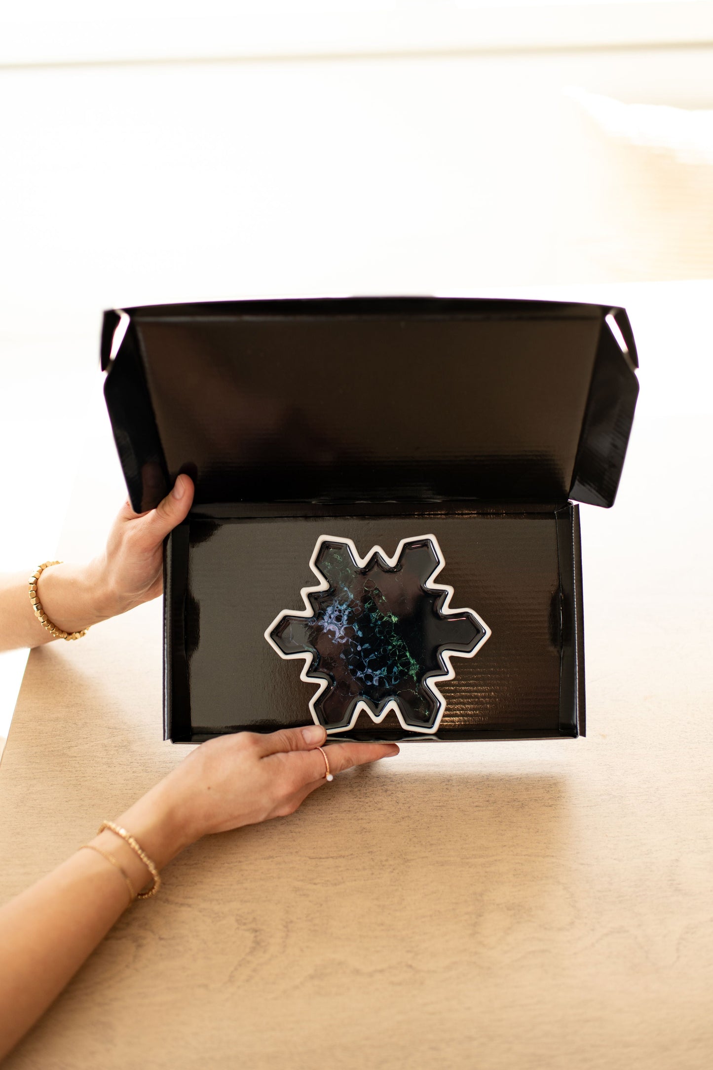 NEW!!! Snowflake Charcuterie Board and Ceramic Tray