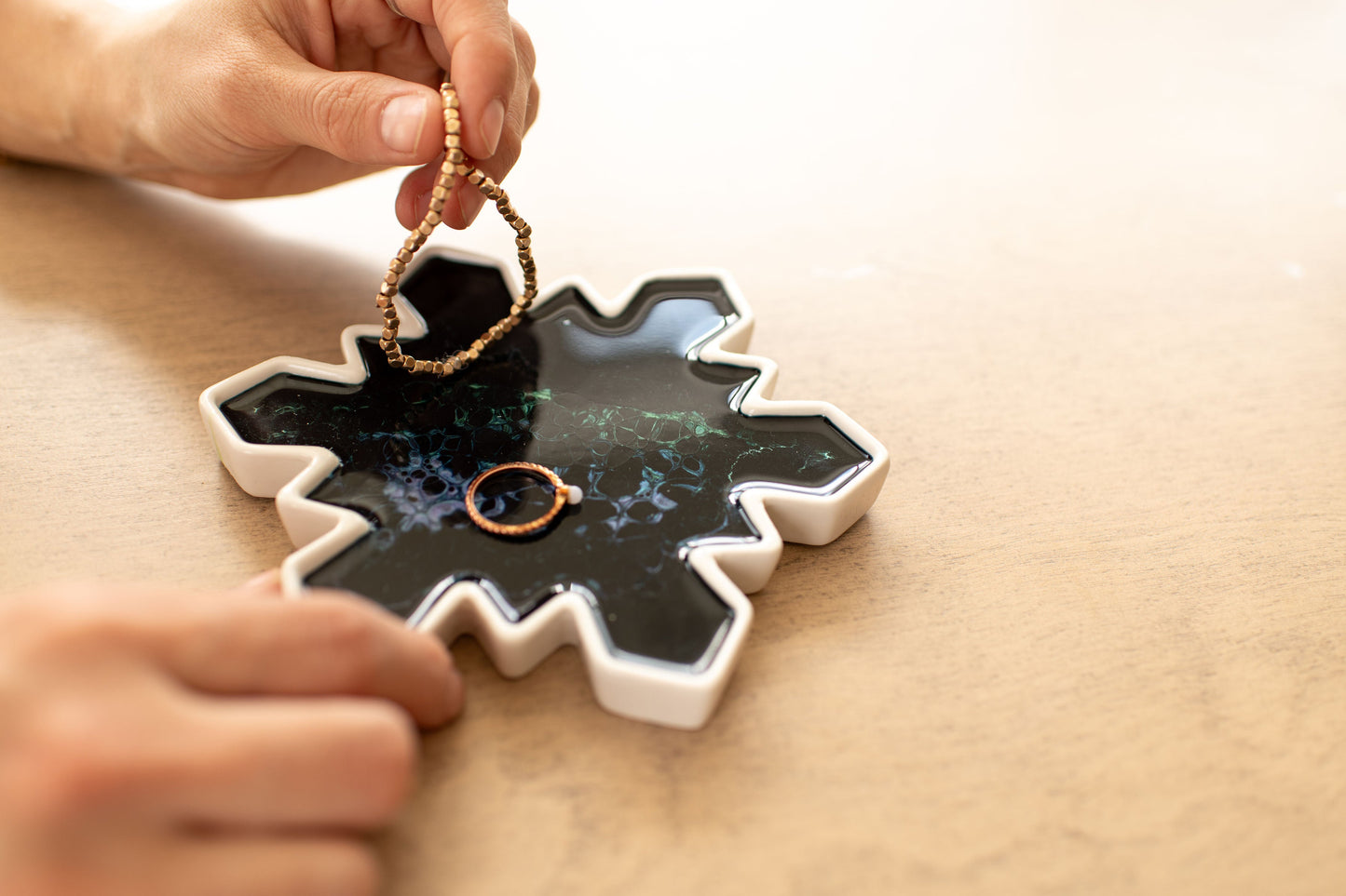 NEW!!! Snowflake Charcuterie Board and Ceramic Tray