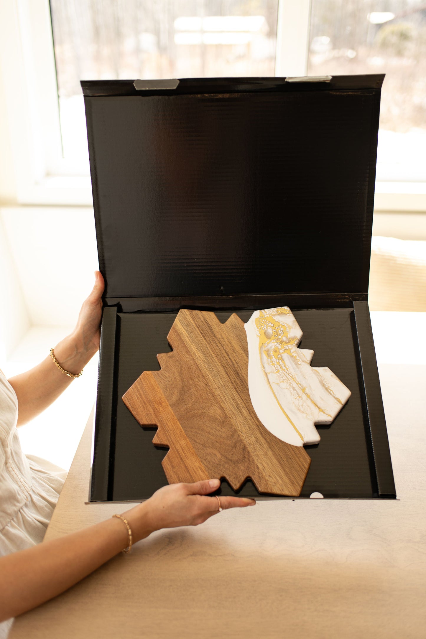 NEW!!! Snowflake Charcuterie Board and Ceramic Tray