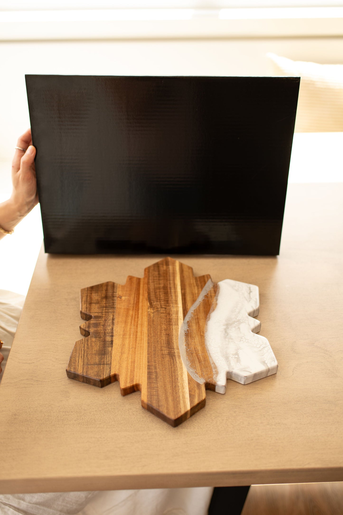 NEW!!! Snowflake Charcuterie Board and Ceramic Tray