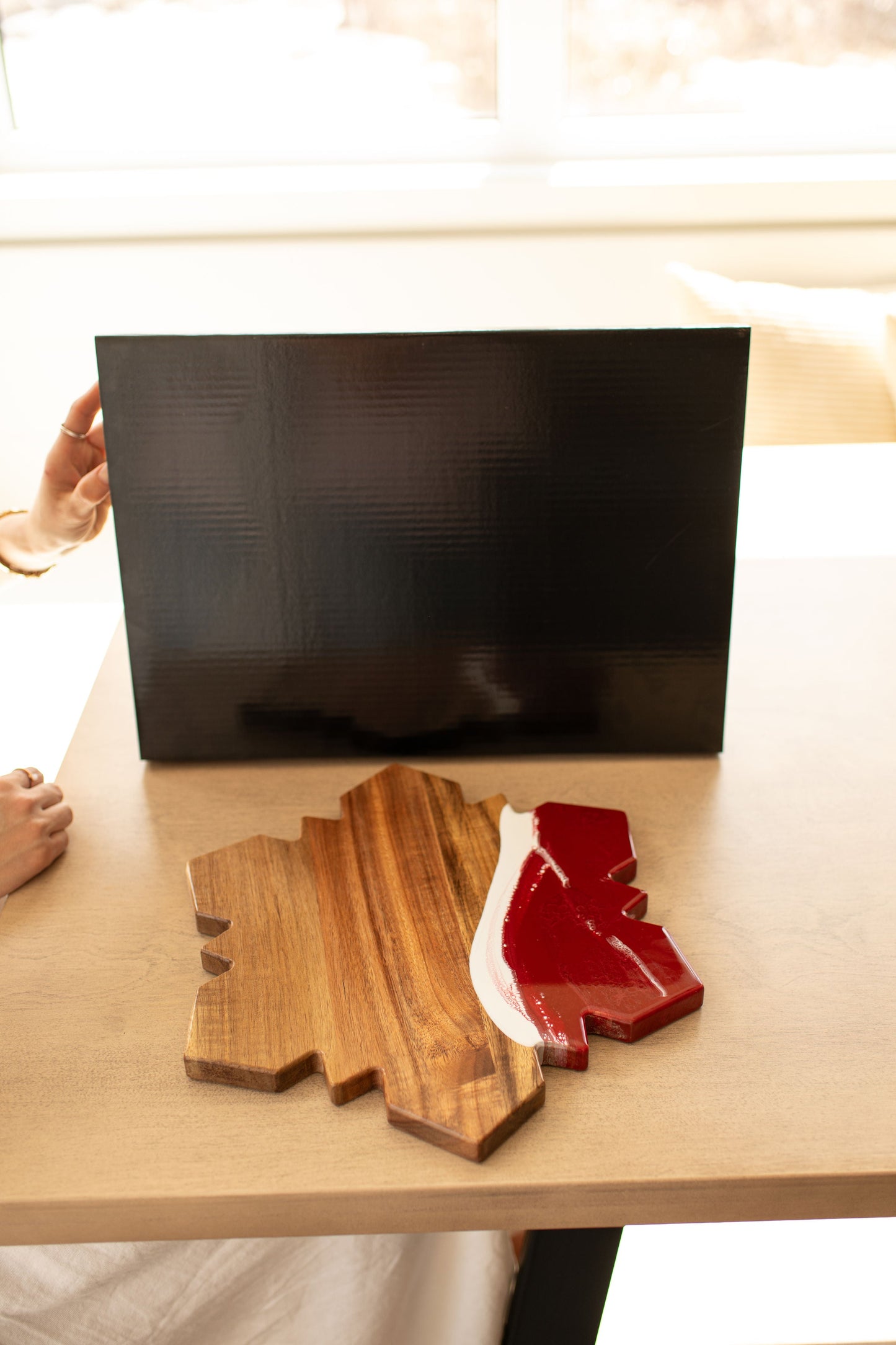 NEW!!! Snowflake Charcuterie Board and Ceramic Tray