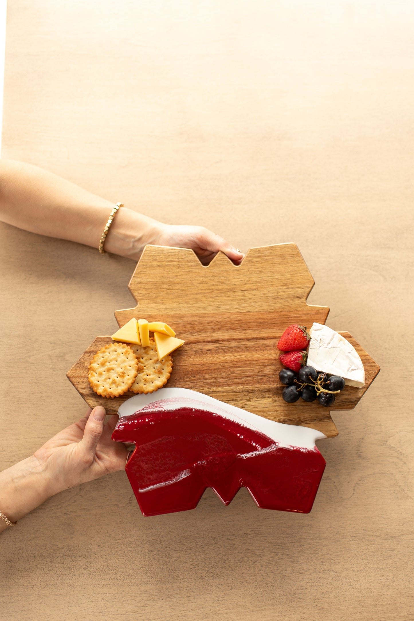 NEW!!! Snowflake Charcuterie Board and Ceramic Tray