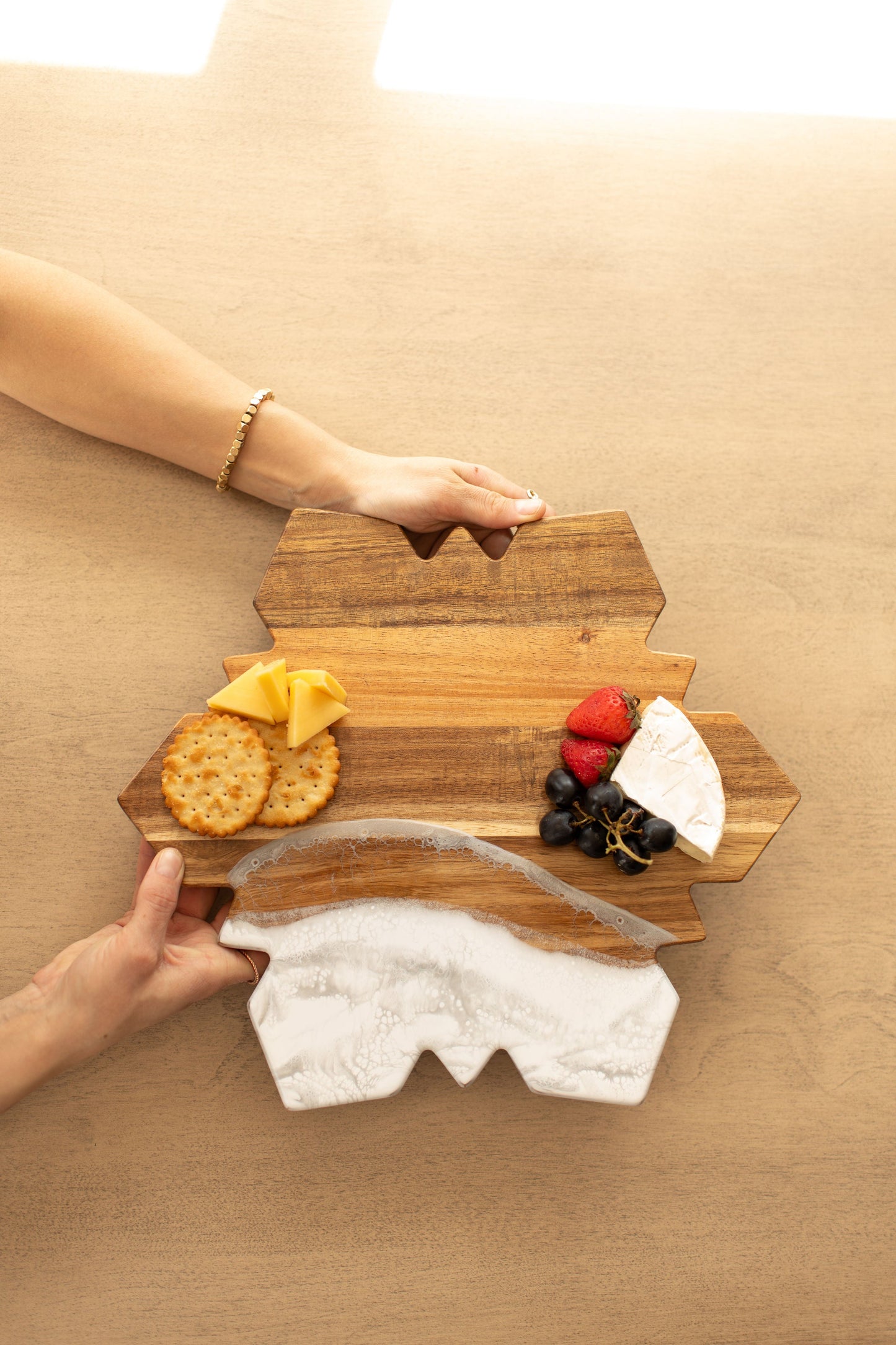 NEW!!! Snowflake Charcuterie Board and Ceramic Tray