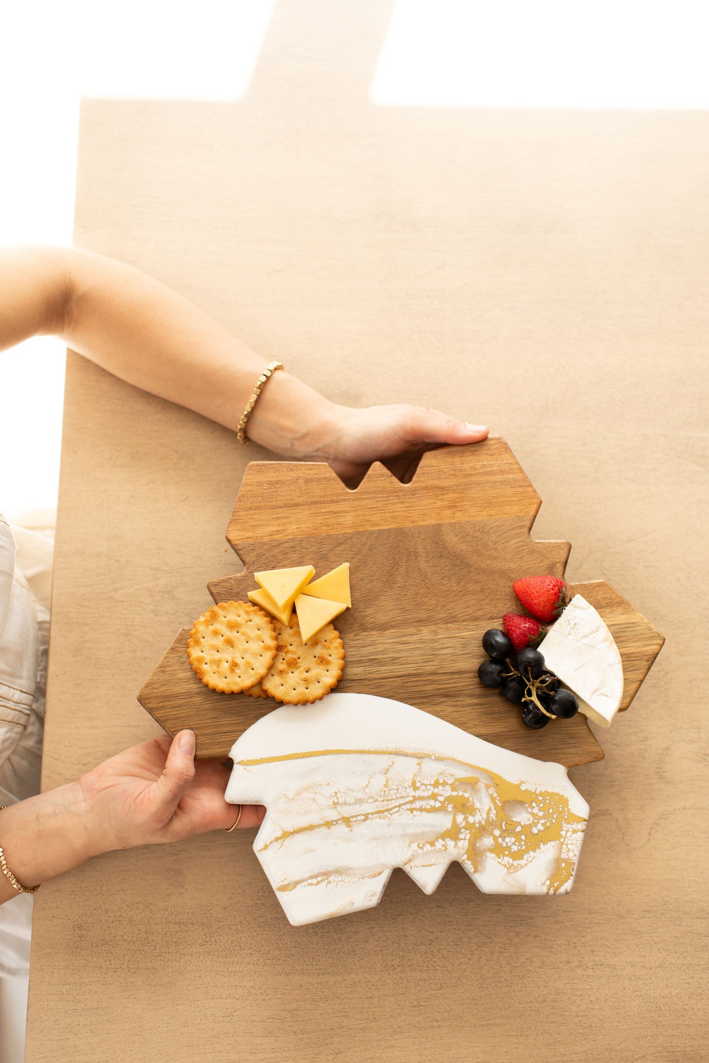 NEW!!! Snowflake Charcuterie Board and Ceramic Tray