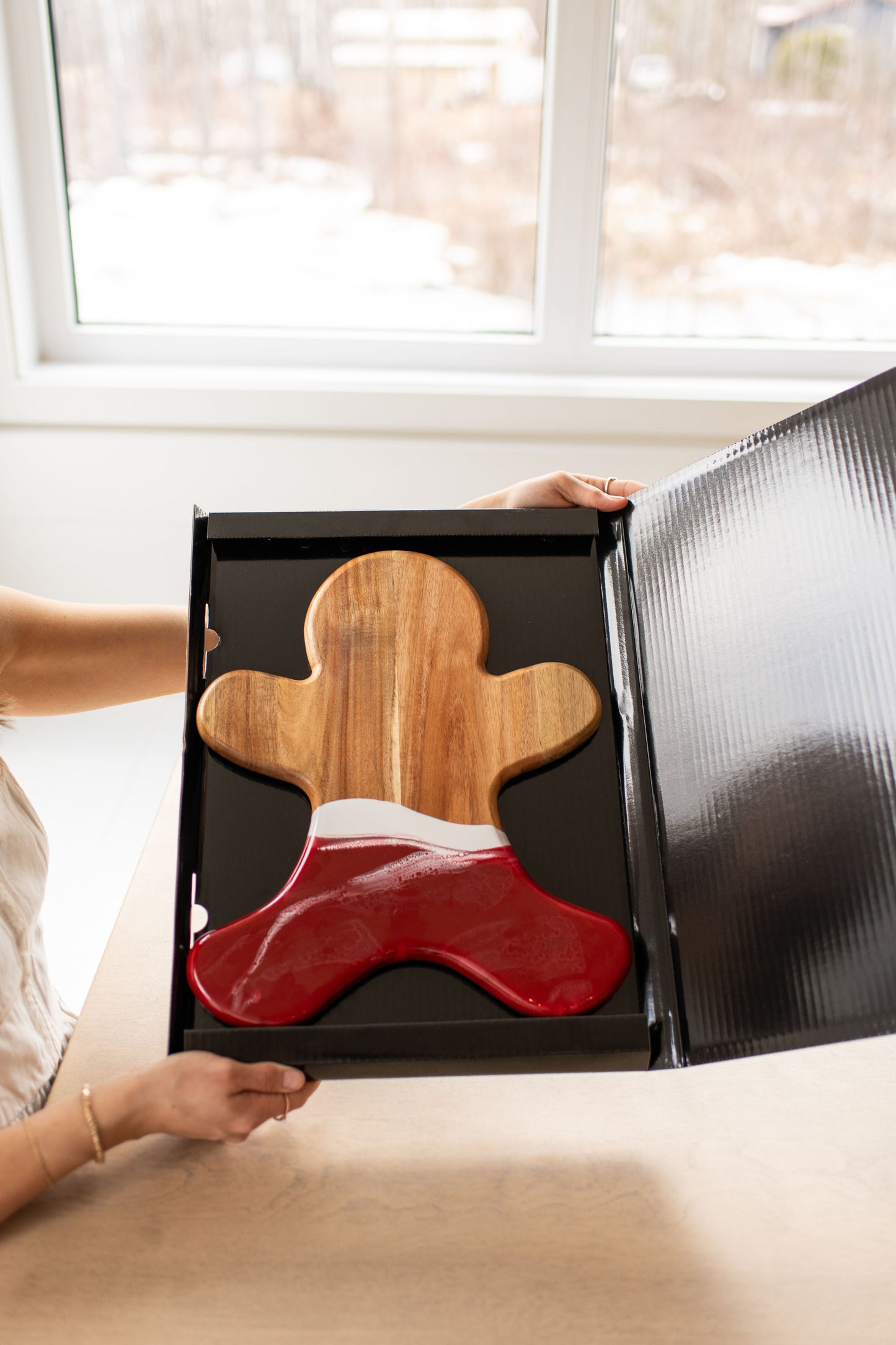 NEW!!! Gingerbread Man Charcuterie Board and Ceramic Tray
