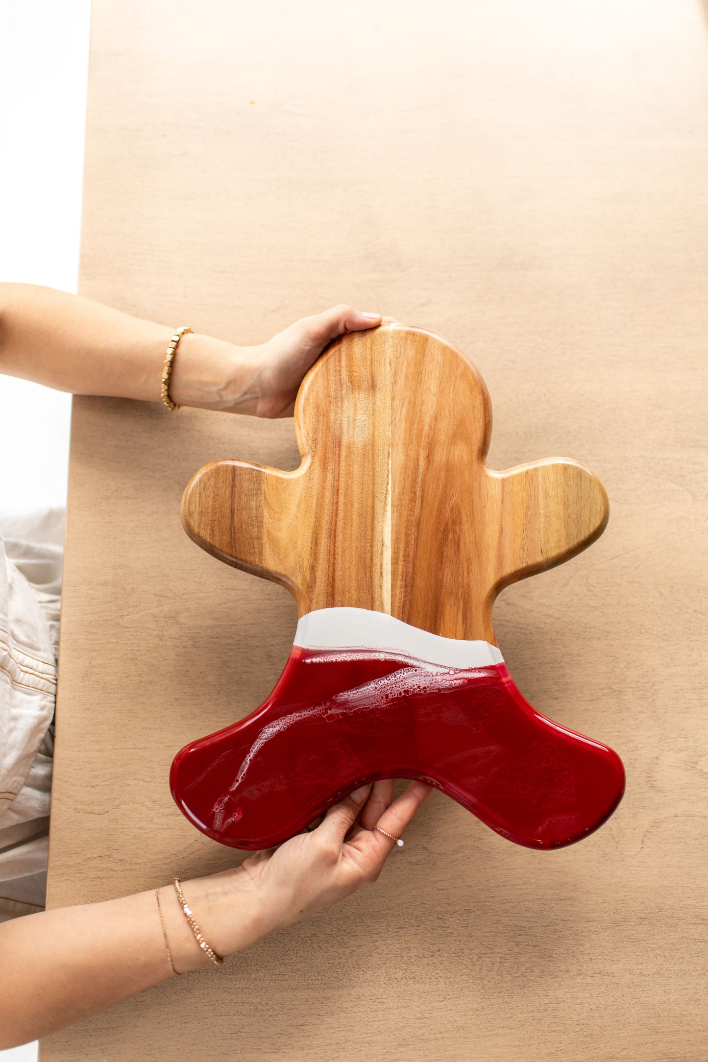 NEW!!! Gingerbread Man Charcuterie Board and Ceramic Tray