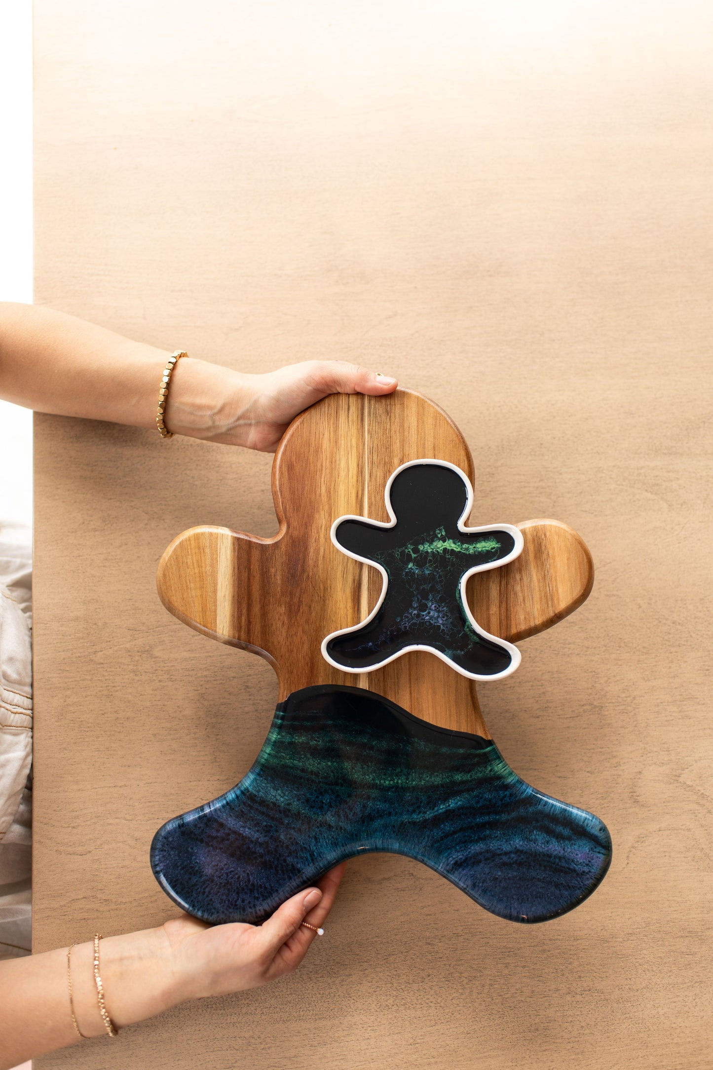 NEW!!! Gingerbread Man Charcuterie Board and Ceramic Tray