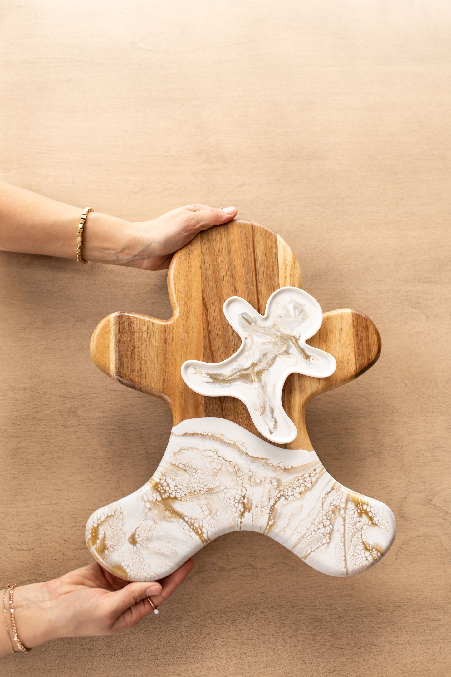 NEW!!! Gingerbread Man Charcuterie Board and Ceramic Tray