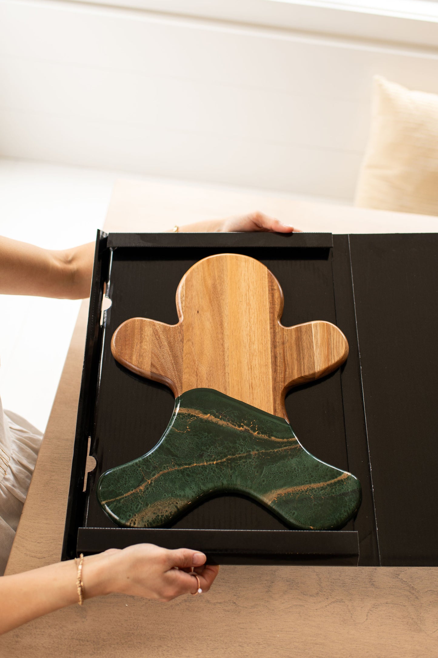 NEW!!! Gingerbread Man Charcuterie Board and Ceramic Tray