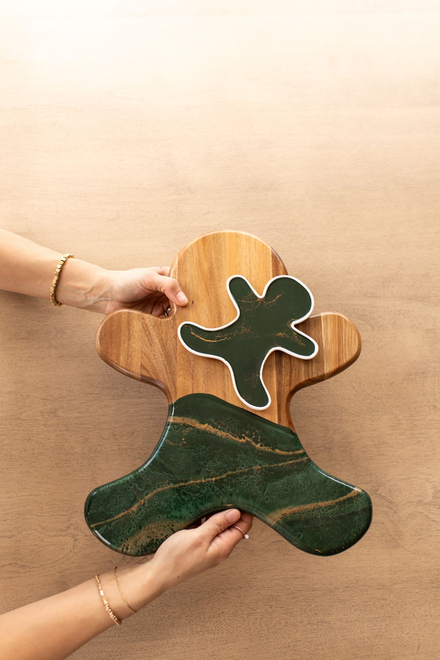 NEW!!! Gingerbread Man Charcuterie Board and Ceramic Tray