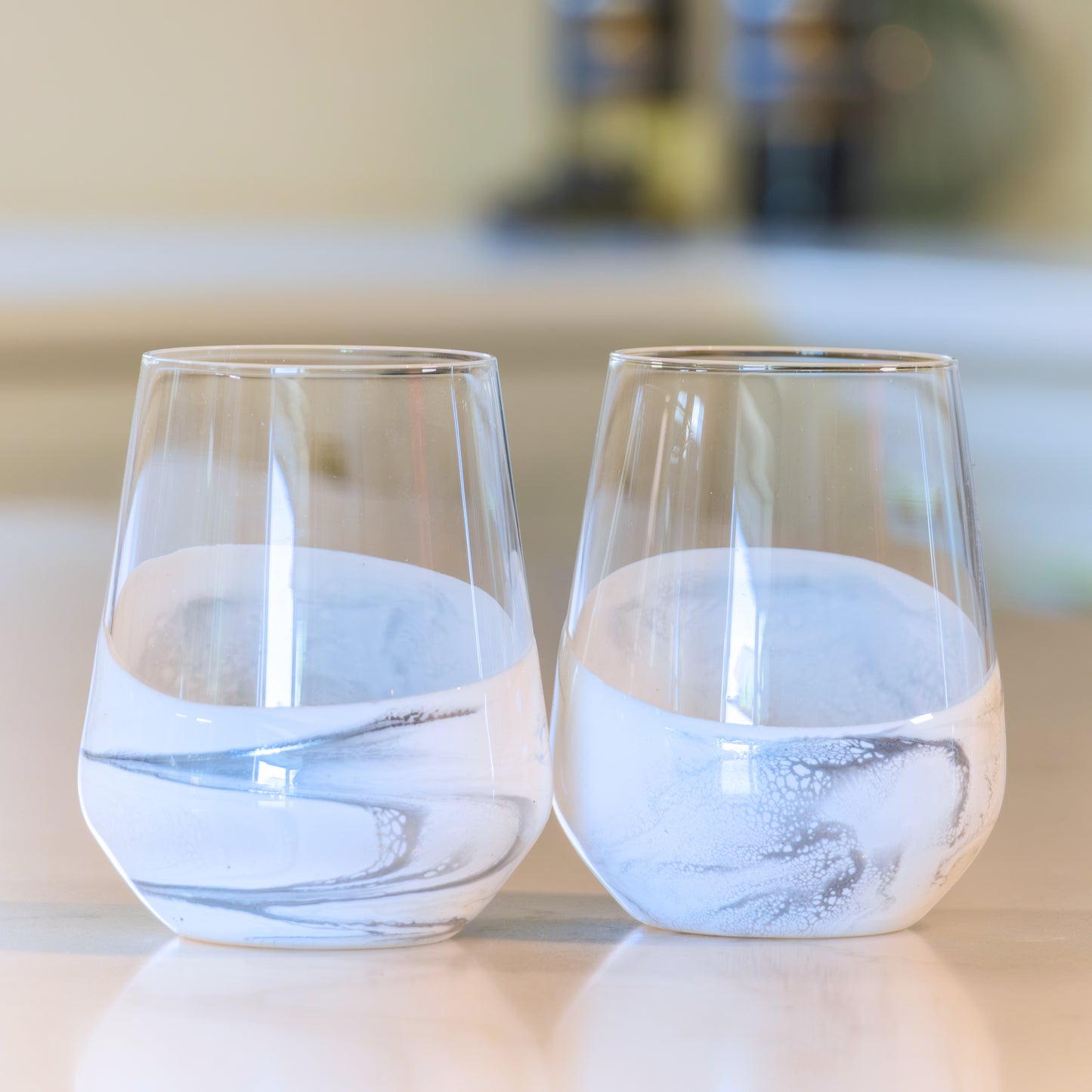 Resin Coated Wine Glasses (Set of 2)