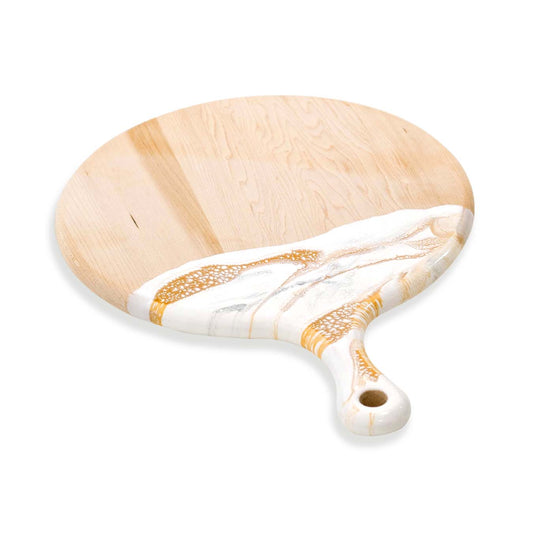 Round Cheese Paddle Maple Boards