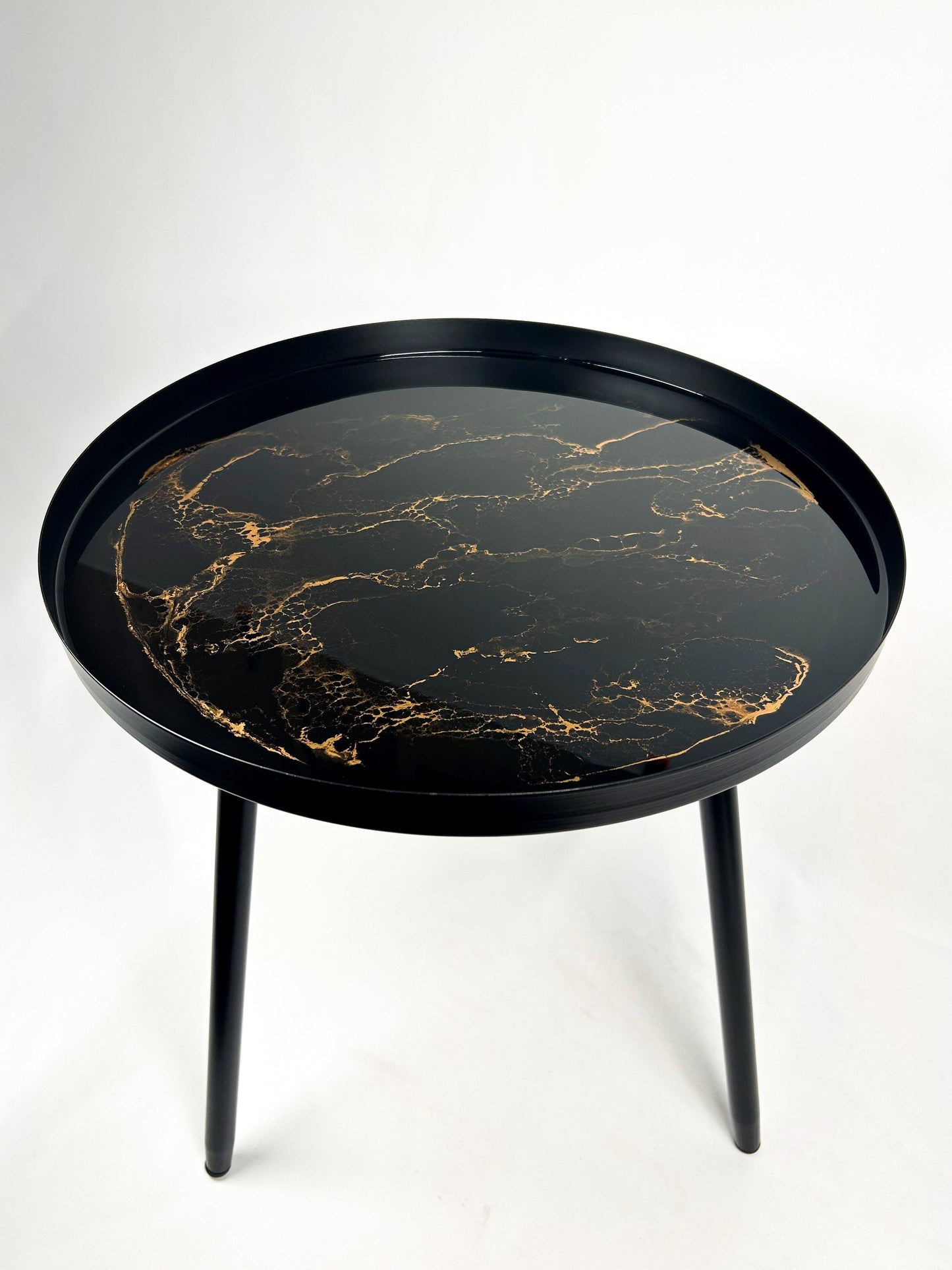 resin accented end table