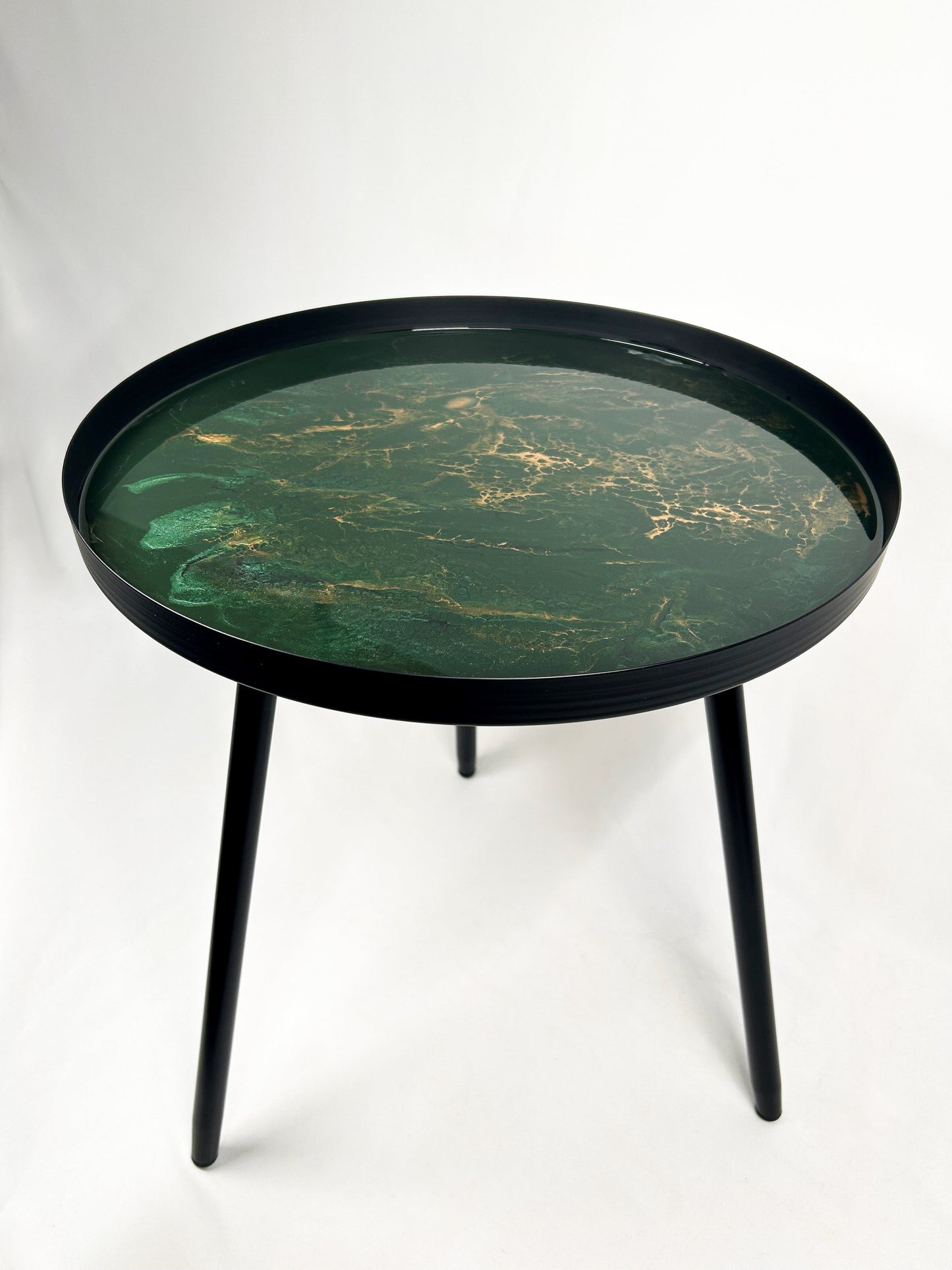 resin accented end table