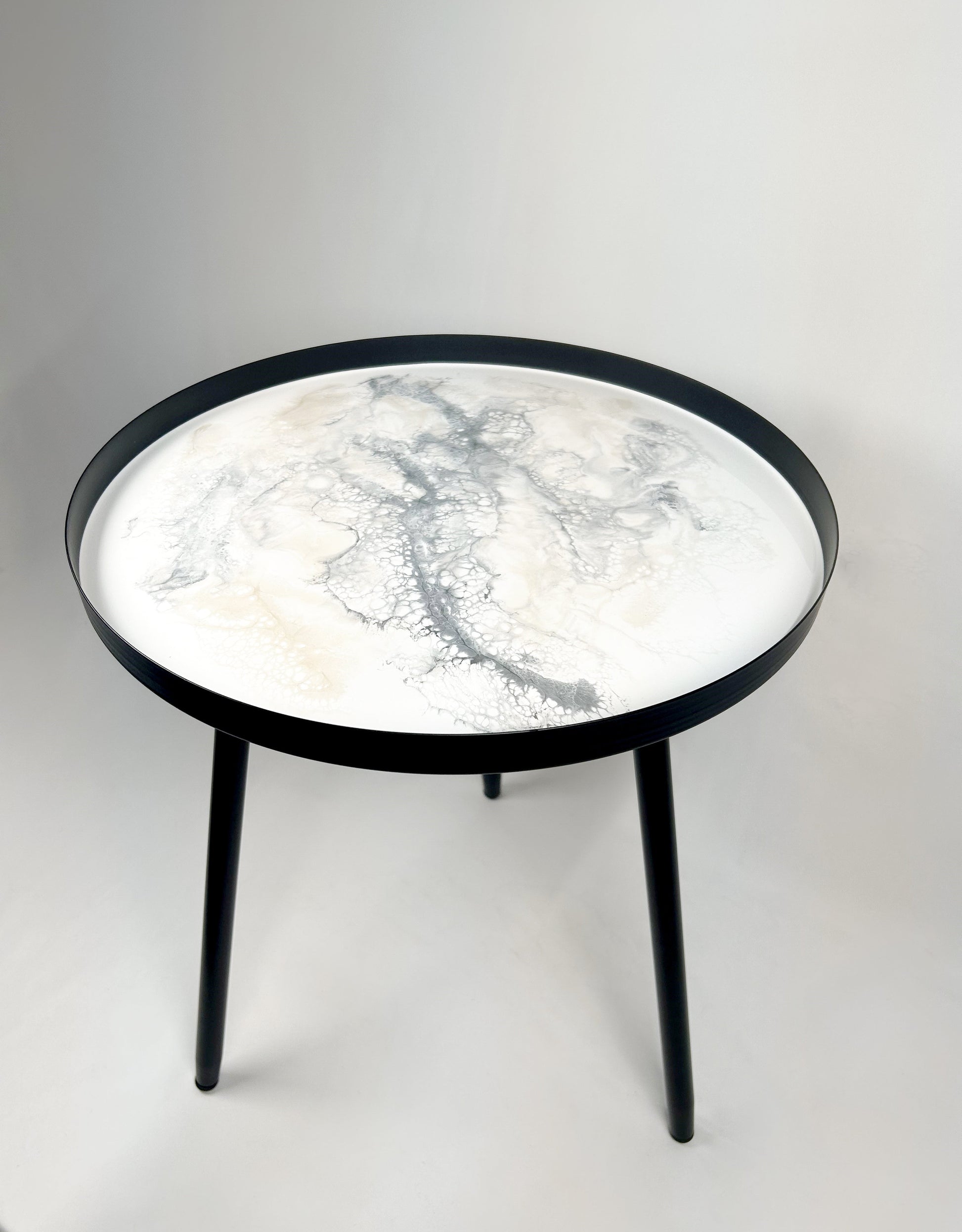 resin accented end table