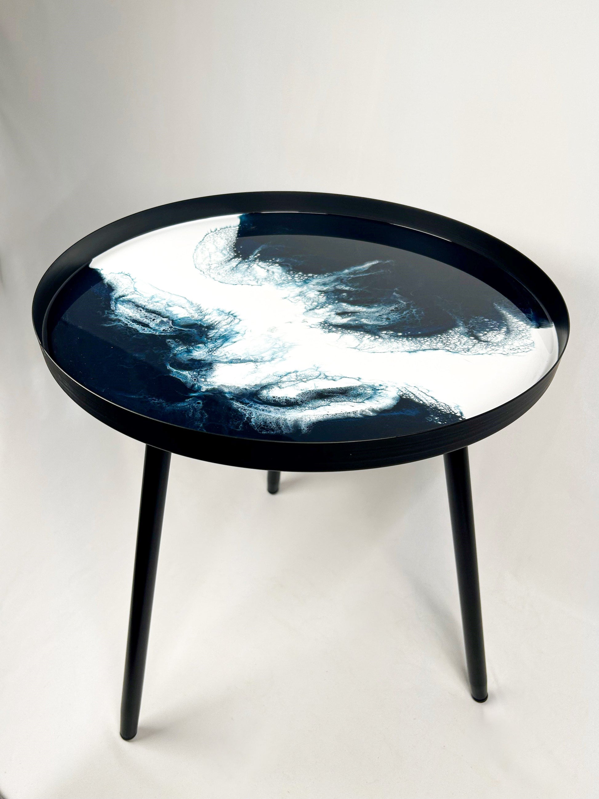 resin accented end table