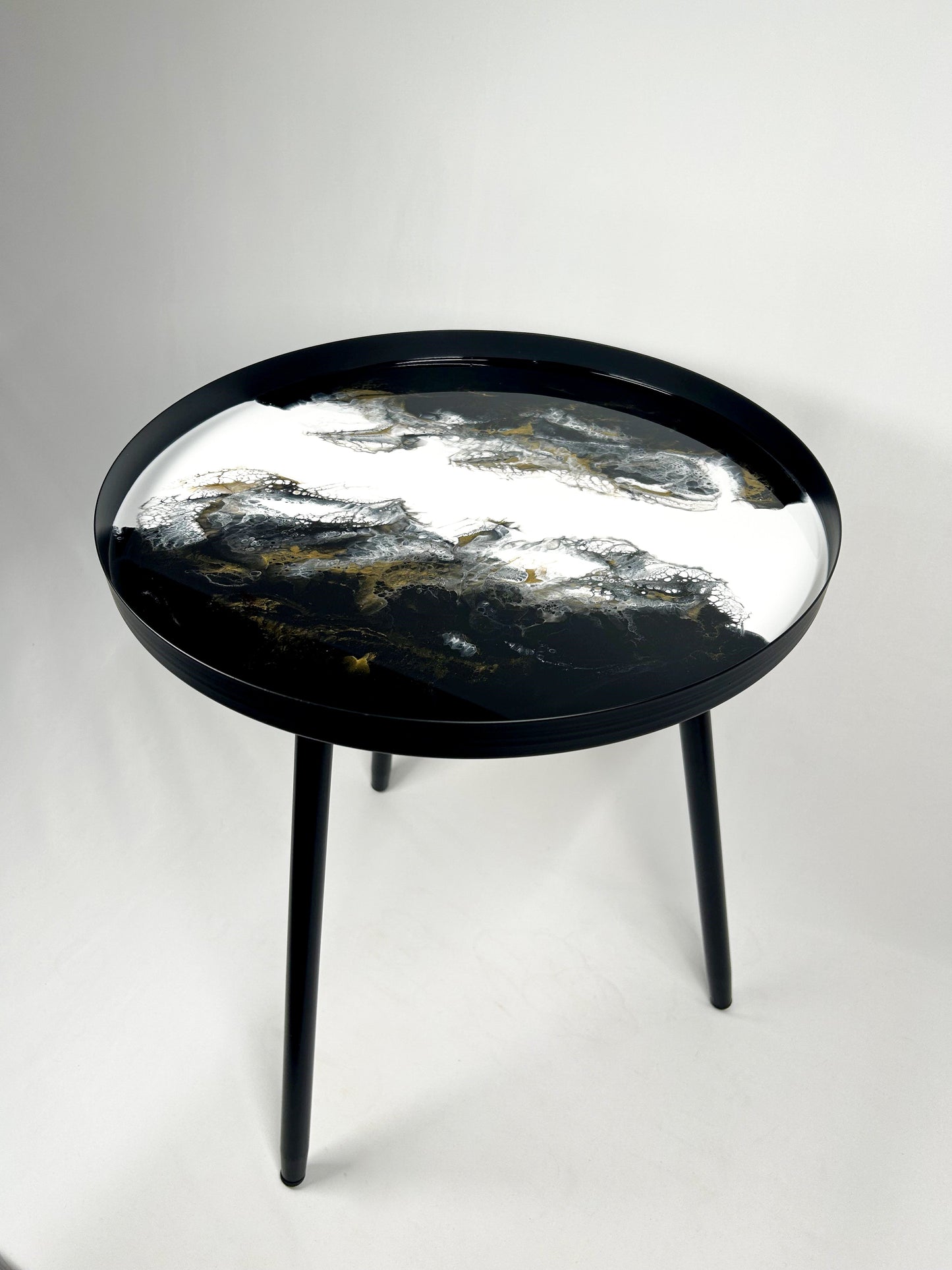 resin accented end table