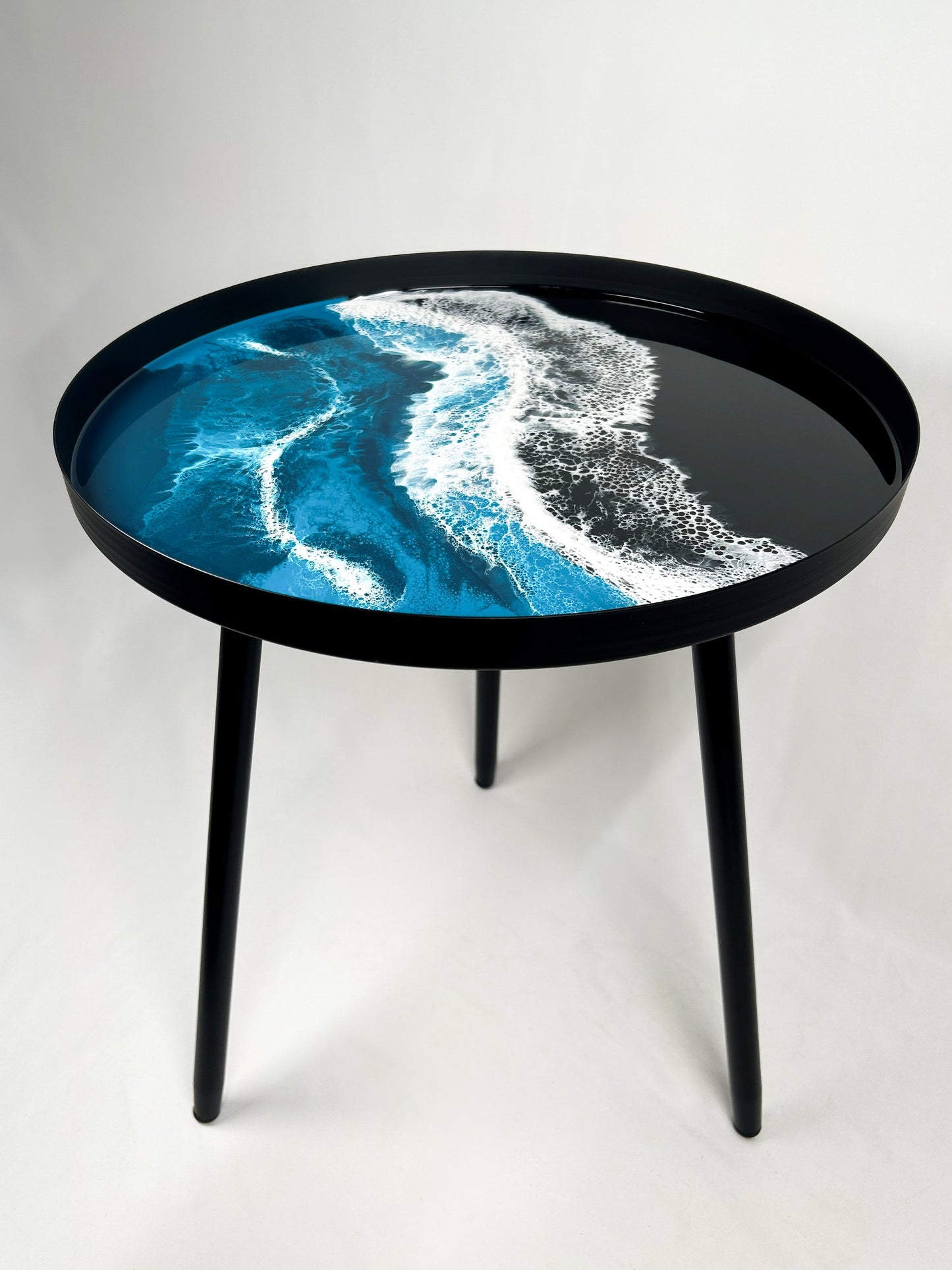 resin accented end table