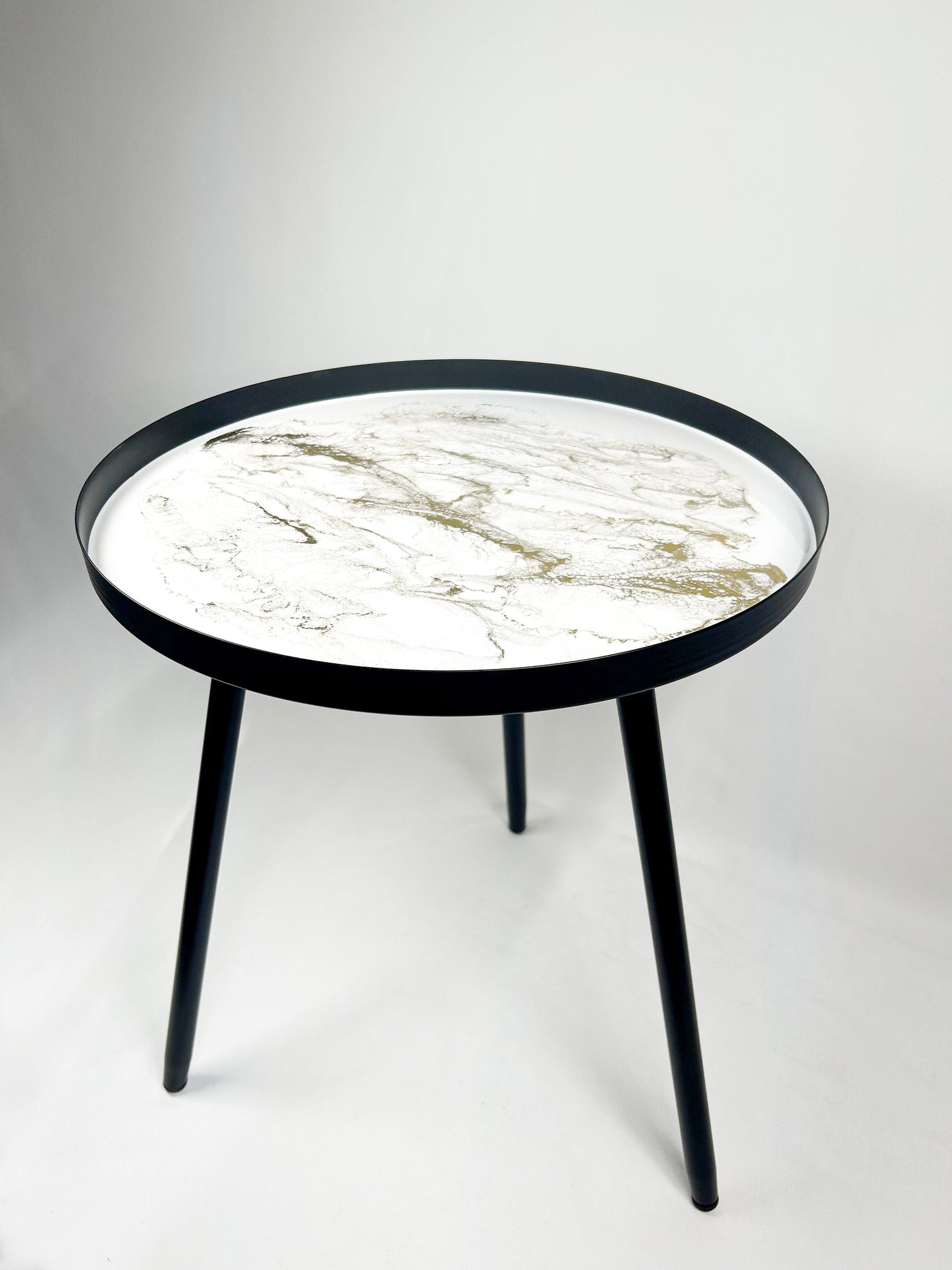 resin accented end table