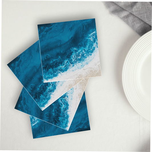 NEW Large Sized 3-Ply Beach-Themed Paper Napkins (50 pack)