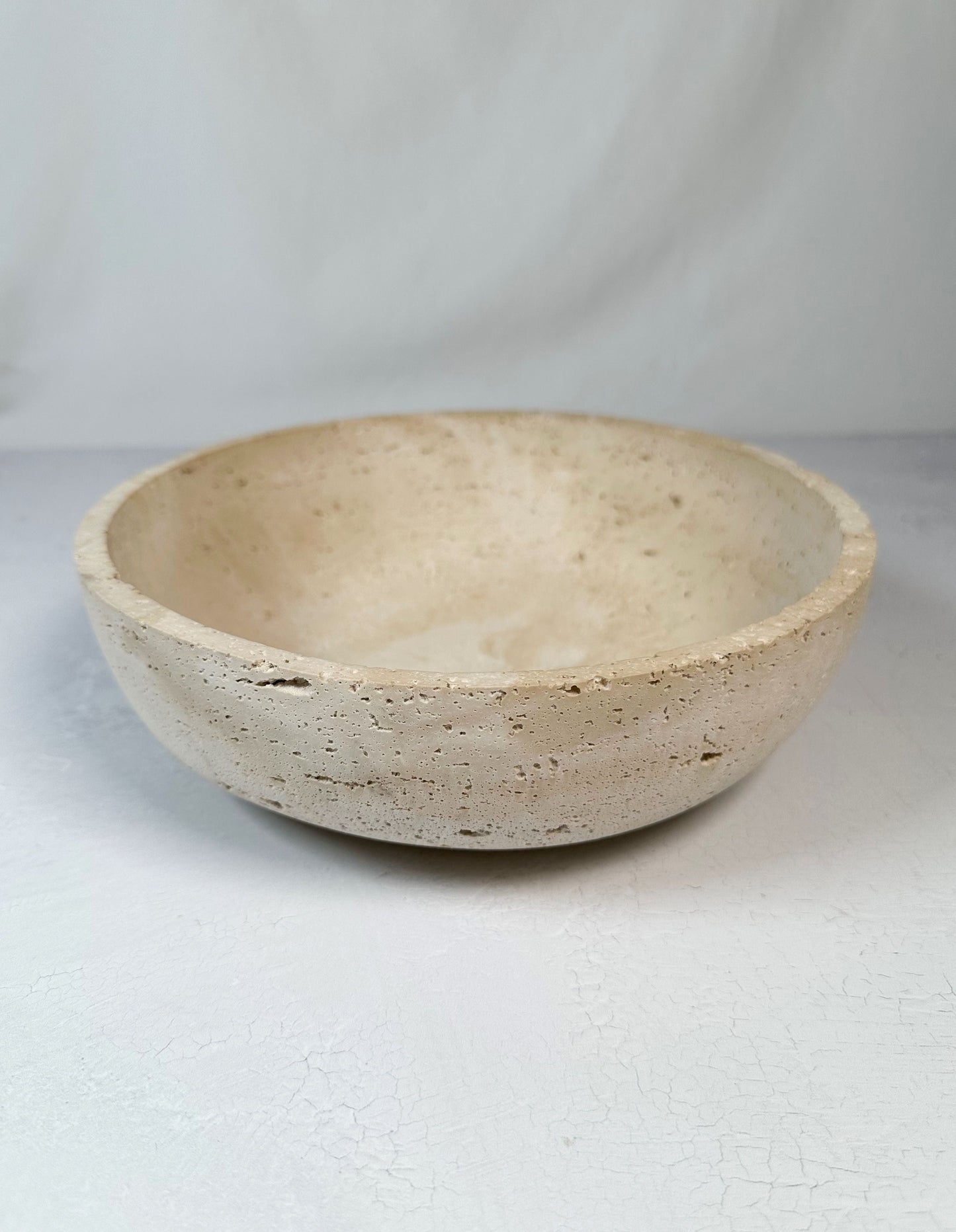 Travertine and Lava Rock Fruit Bowl