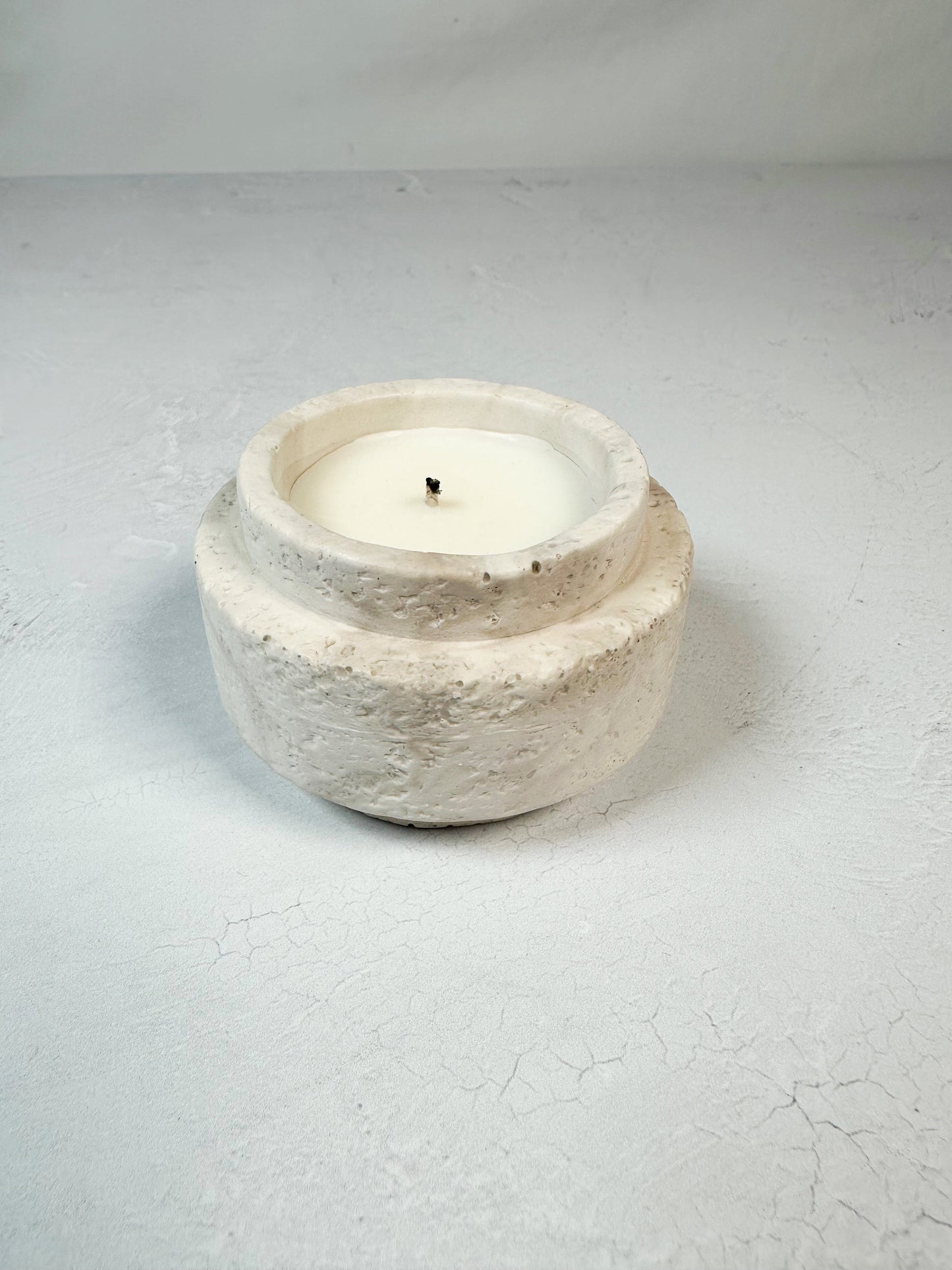 Stoneware Collection - Tea Light Holder with Candle